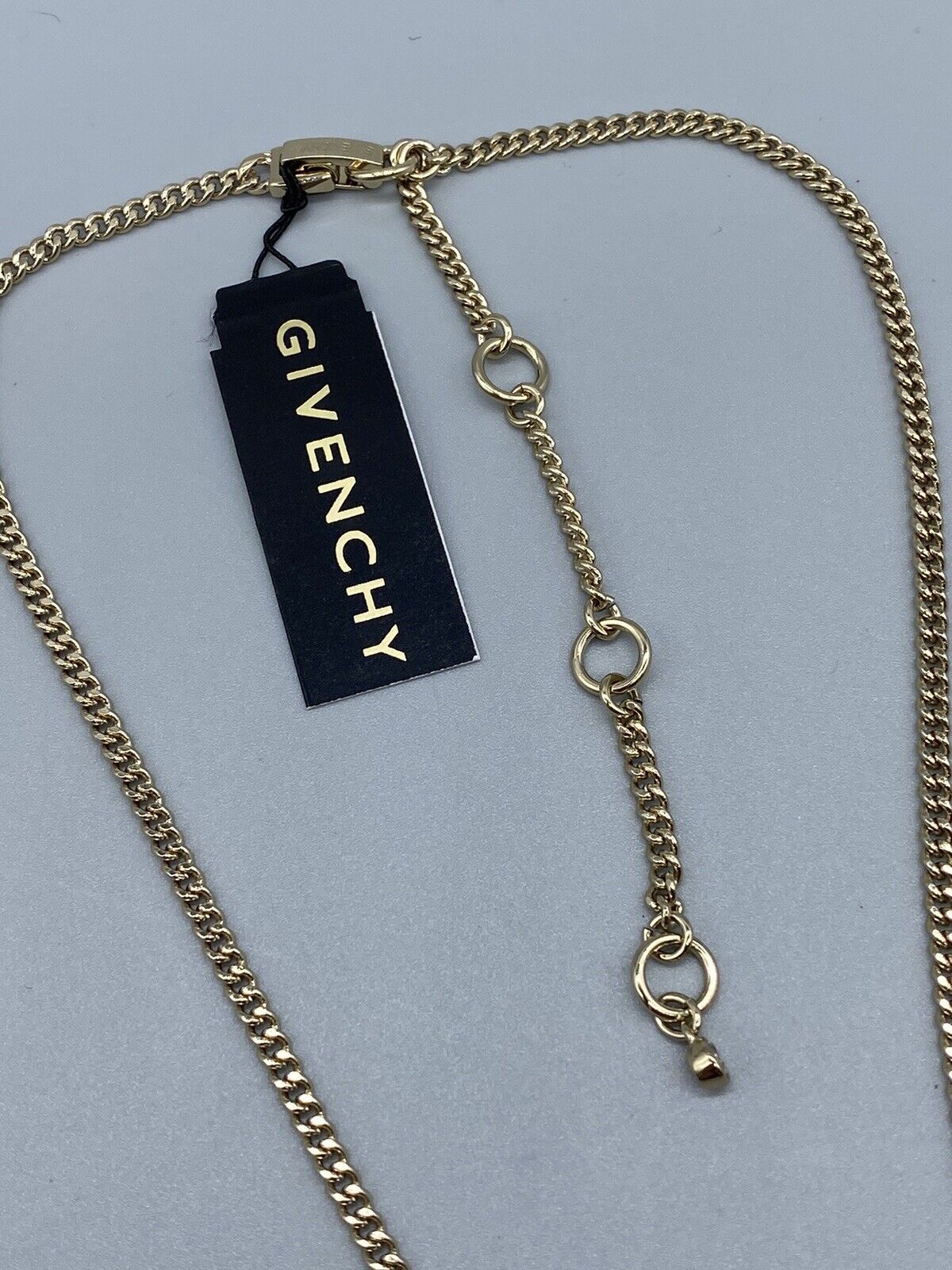 GIVENCHY Gold Tone Yellow Green Brown Multicolor Crystal Lariat Y-Drop Necklace
