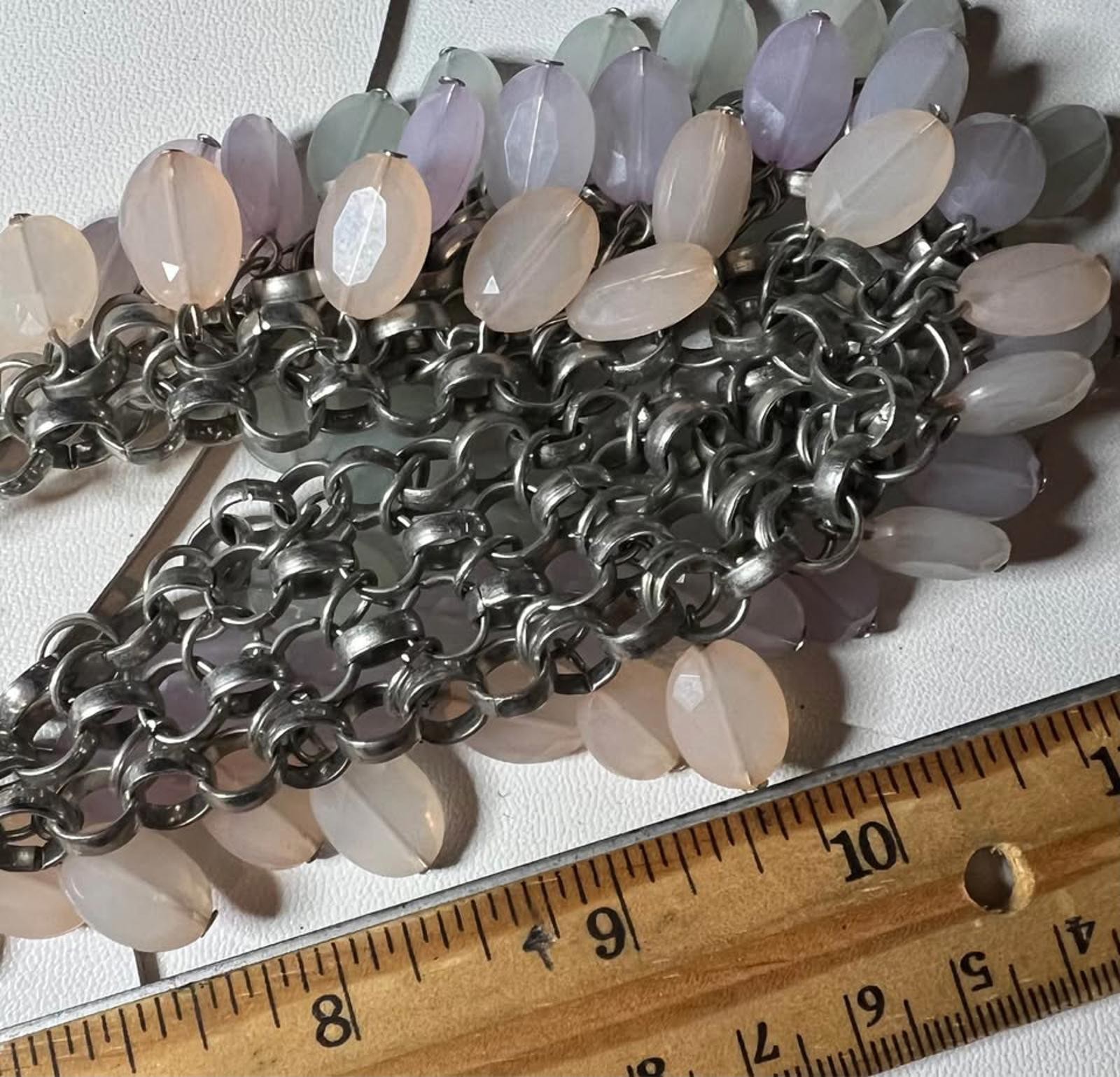 Light Pink Tone Beaded Necklace in Perfect Condition