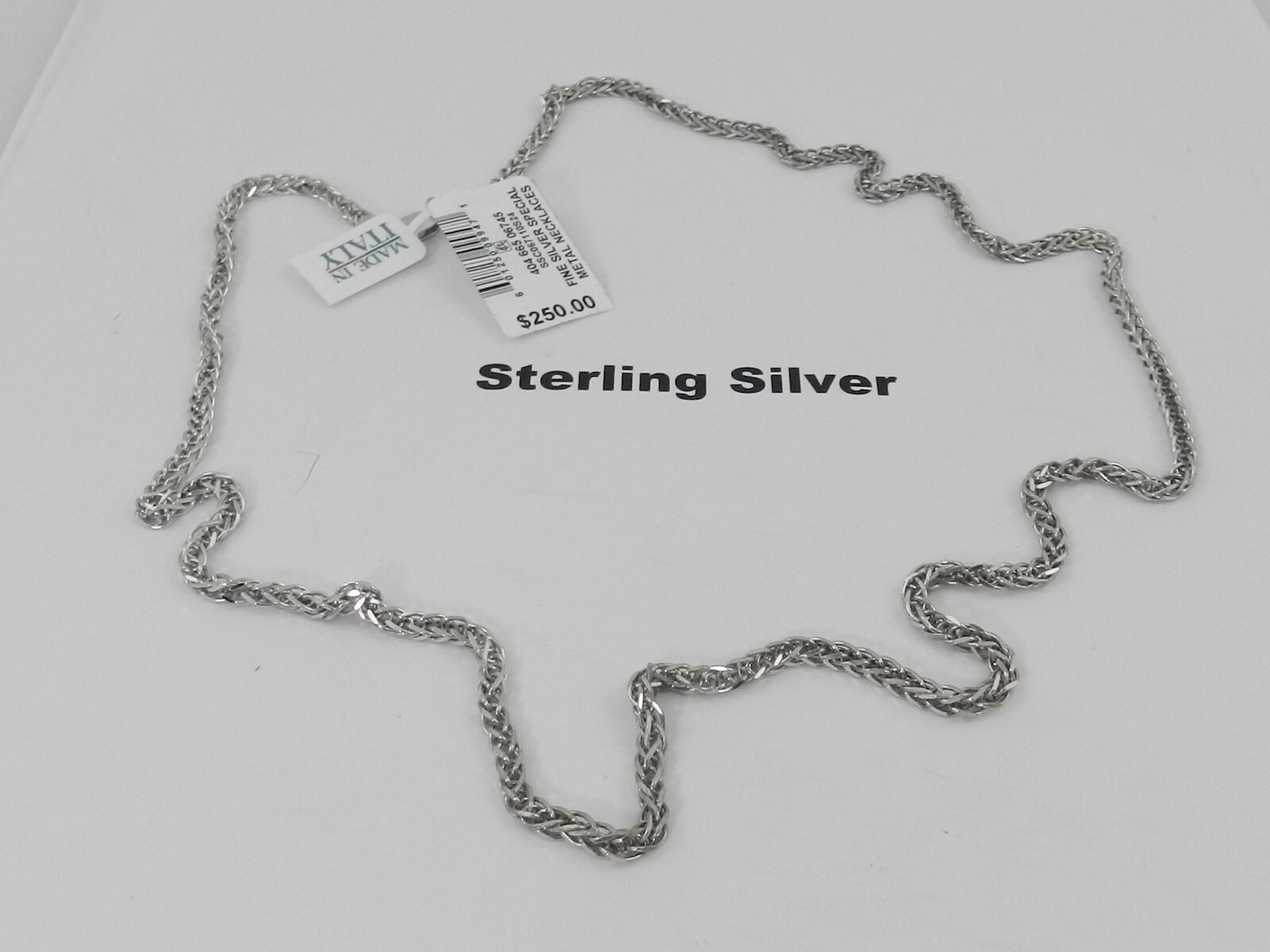 GIANI BERNINI Wheat Link 24″ Chain Necklace (2-1/2mm) in Sterling Silver