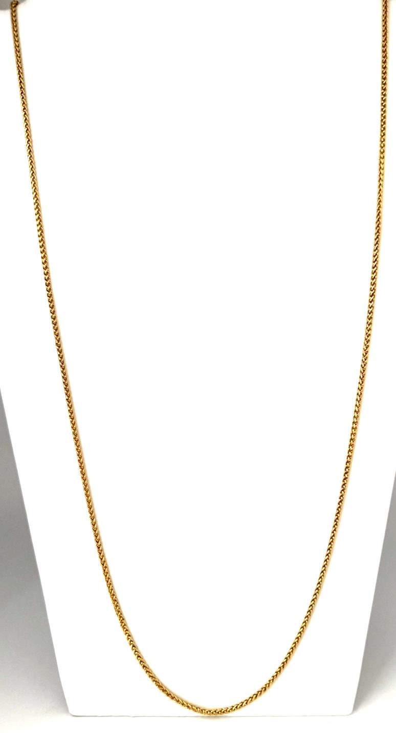 Ann Taylor 29″ Gold Tone Spiga/Wheat Chain Necklace