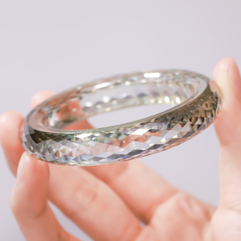 Full Moissanite Bangle Bracelet D Color Elegant Jewelry Exquisite Jewelry Gifts