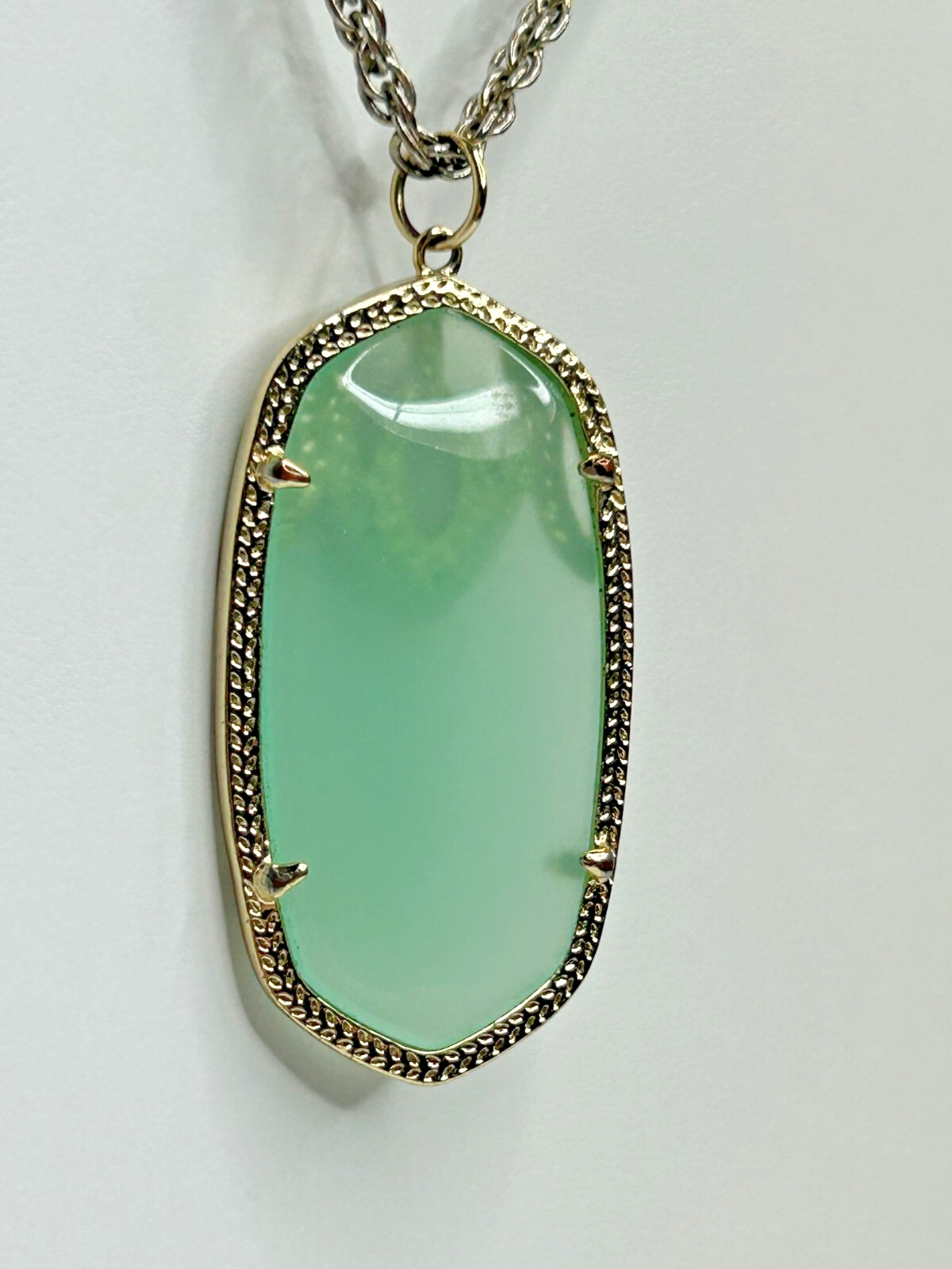 Kendrea Scott Necklace 30in Gold Tone Mint Green Chalcedony Roxanne Darby Rae
