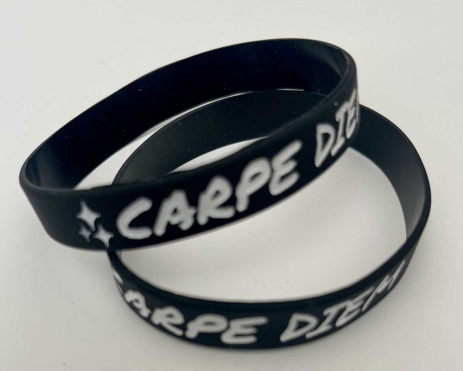 Silicone Rubber Wristbands (4 pack) CARPE DIEM MOTIVATIONAL WRISTBANDS **NEW**