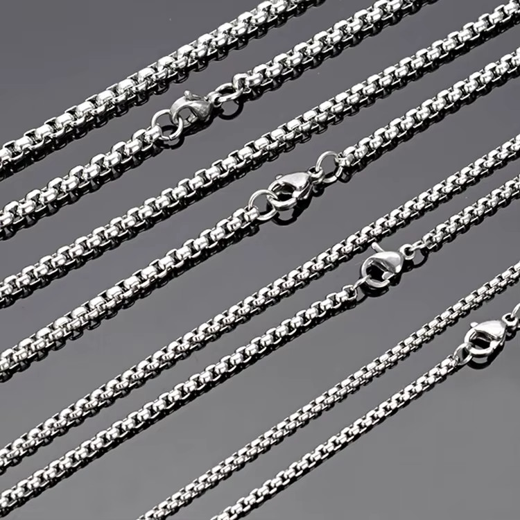 Stainless Steel Chain Bracelet 7″-10″ Smooth Box Square Rope Silver 2-7mm N69