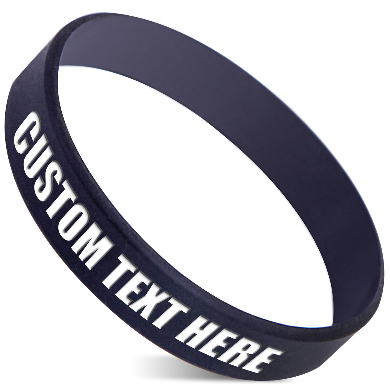 2-5pcs Custom Engraved Silicone Wristbands – Personalized Luxe Rubber Bracelets