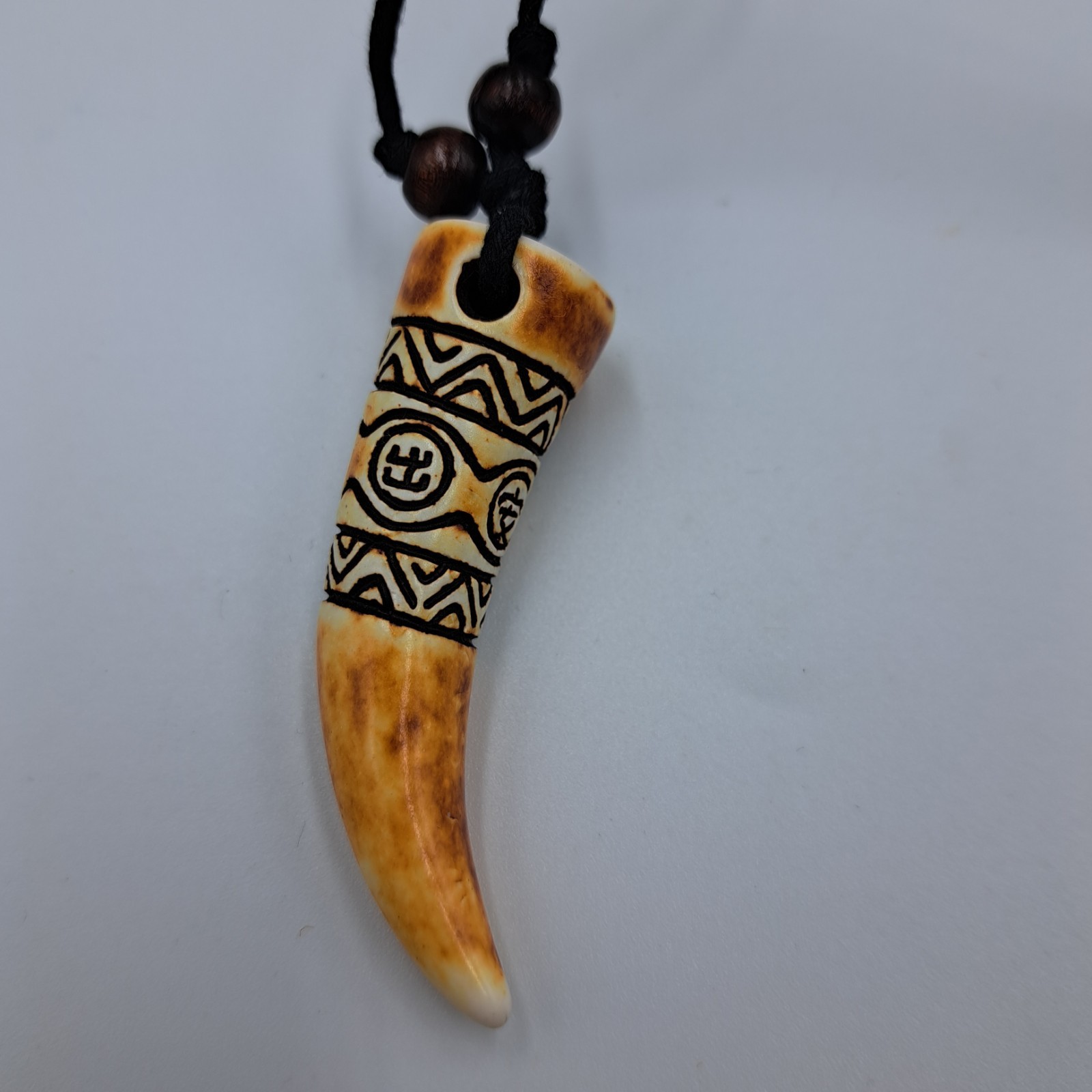 Tribal Claw Resin Necklace Adjustable 16-30 Inches
