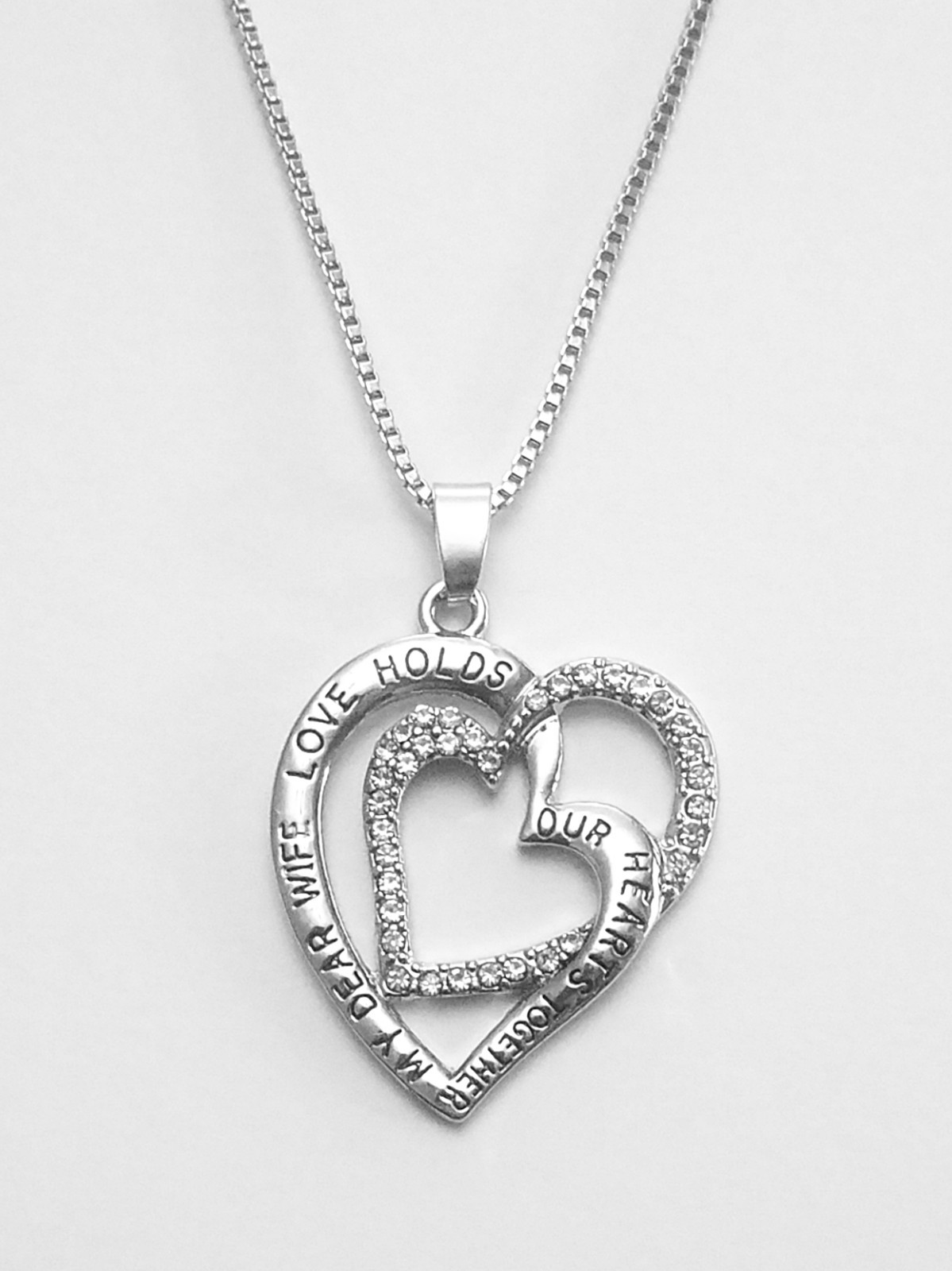 Wife Necklace For Mother’s Day Anniversary Birthday Engraved Jewelry