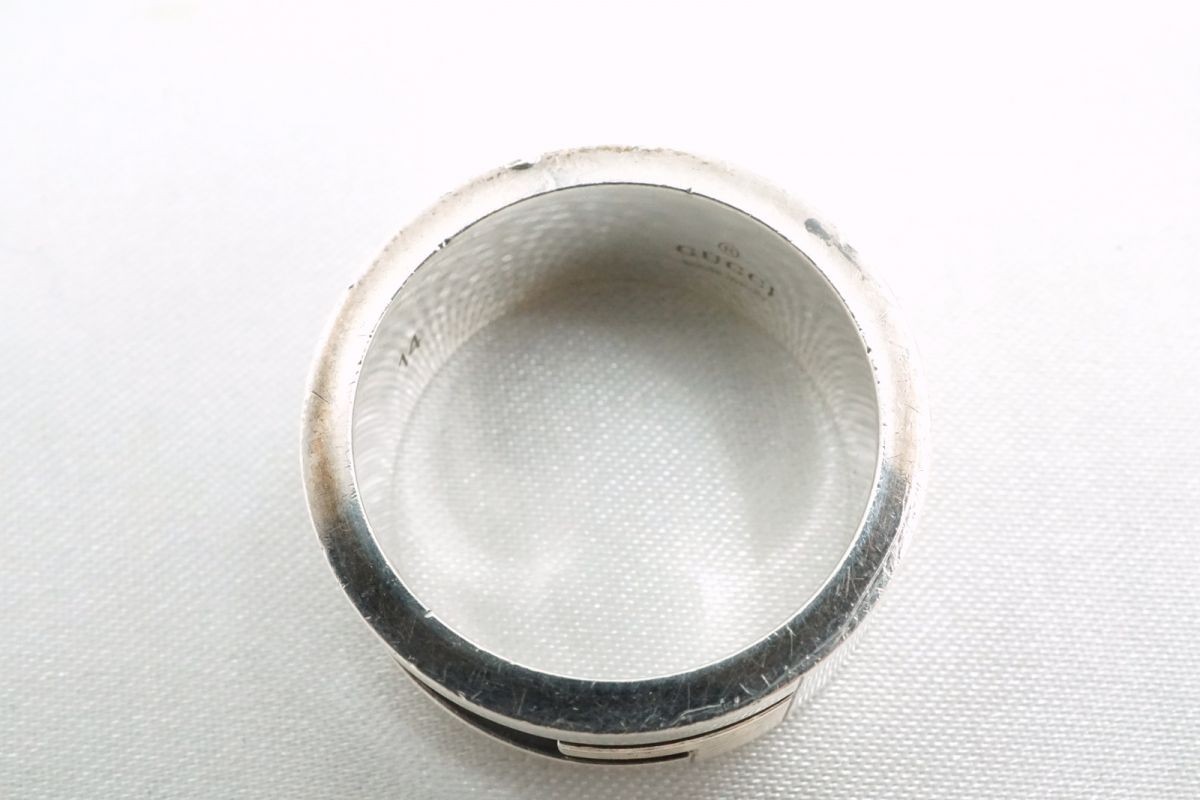 GUCCI 7.5 US Branded G Ring Logo 7.8ｇ Unisex Ag925 Silver Accessories 6672j