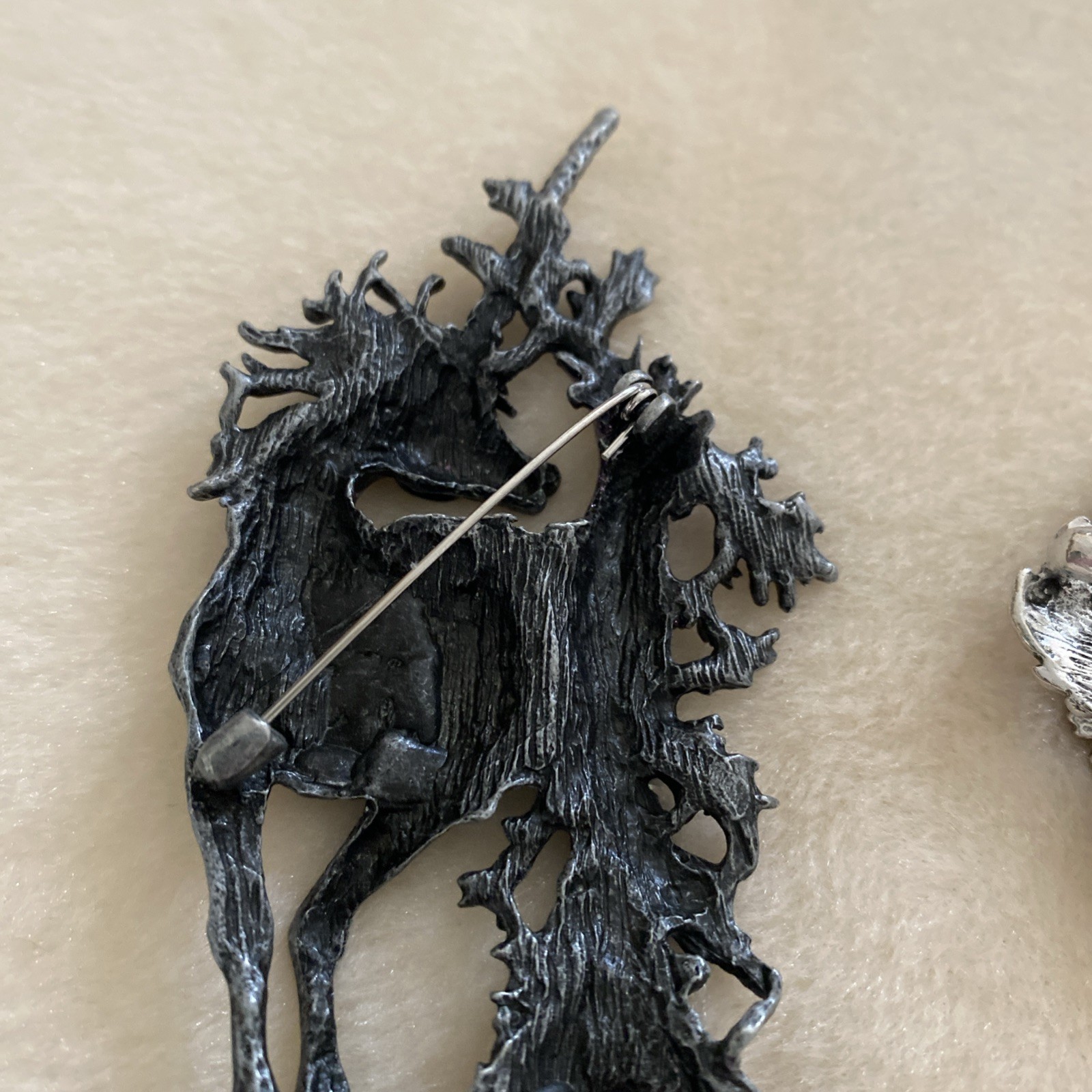 2 x Art Deco Style Vintage Unicorn Brooch Badge & a Pegasus Pin brooch