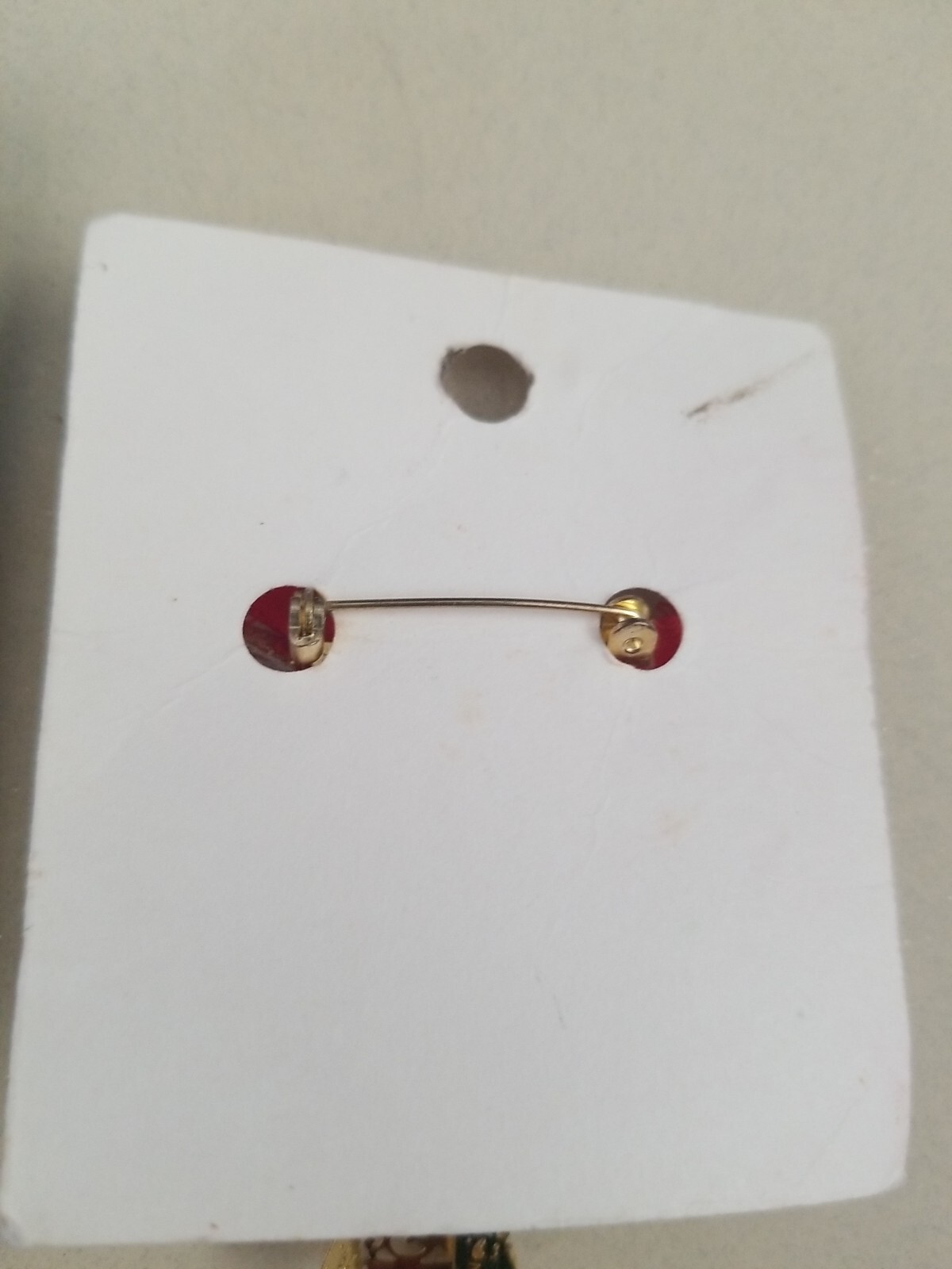 Angel Lapel Broch Scarf Gold Tone Pin With Red Ribbon Bow 2 Inches Harp