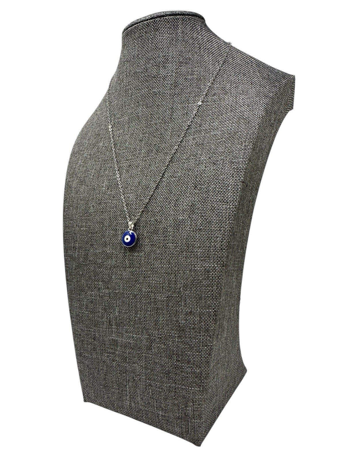 Evil Eye Necklace Glass Pendant | Gold or Silver Tone | 16–18 Adjustable Chain
