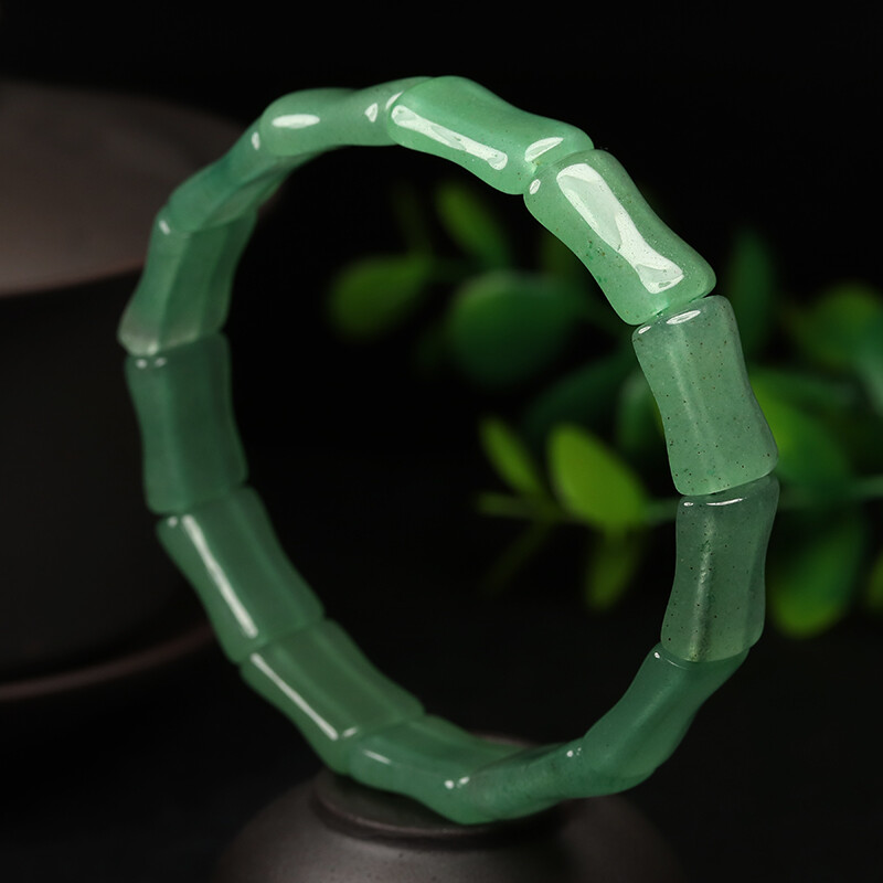 7.5″ Grade A 100% Natural Emerald Green Jade Bangle Bracelet Aventurine