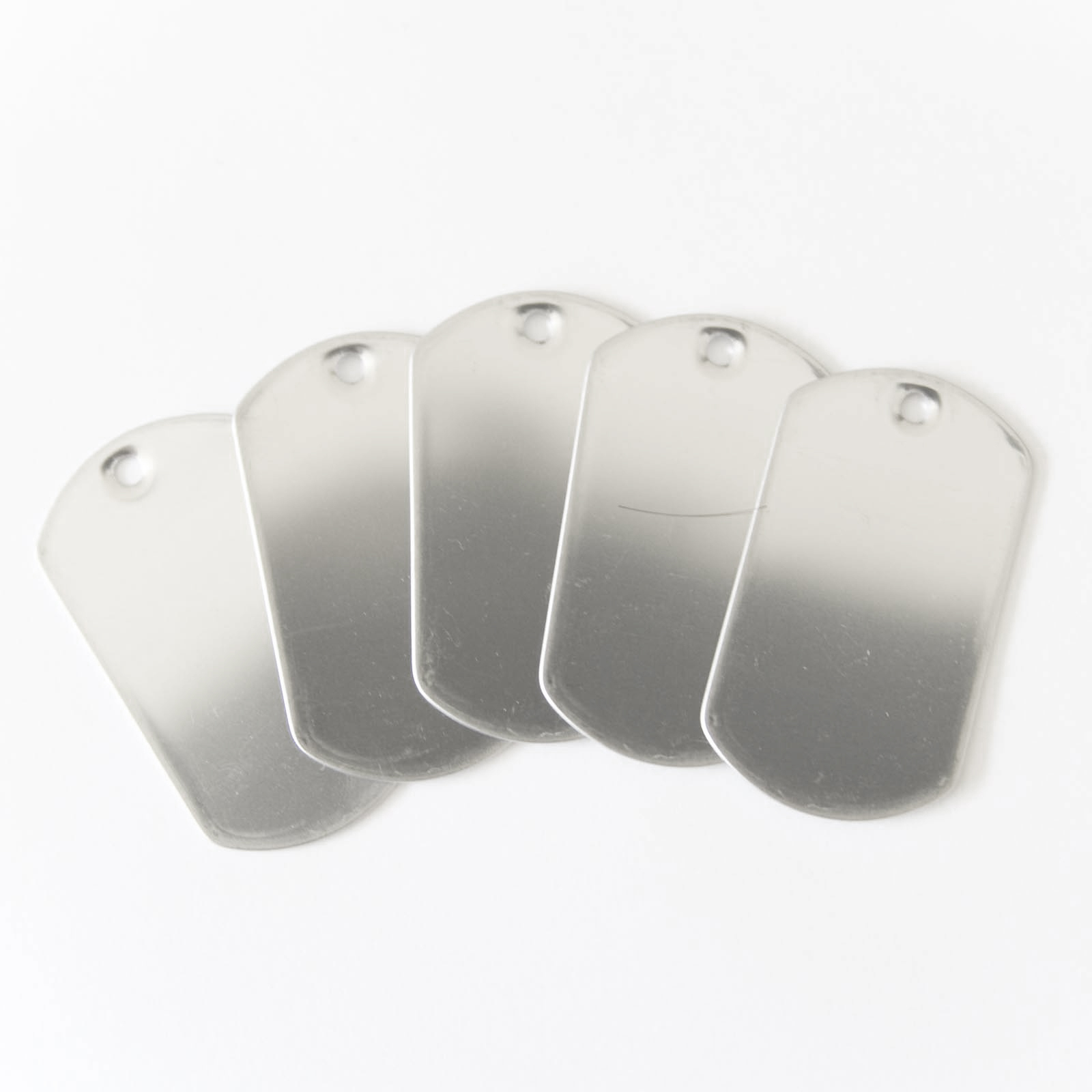 200 pcs BLANK STAINLESS STEEL DOG TAGS SHINY/MATTE MILITARY BALL CHAIN NECKLACES