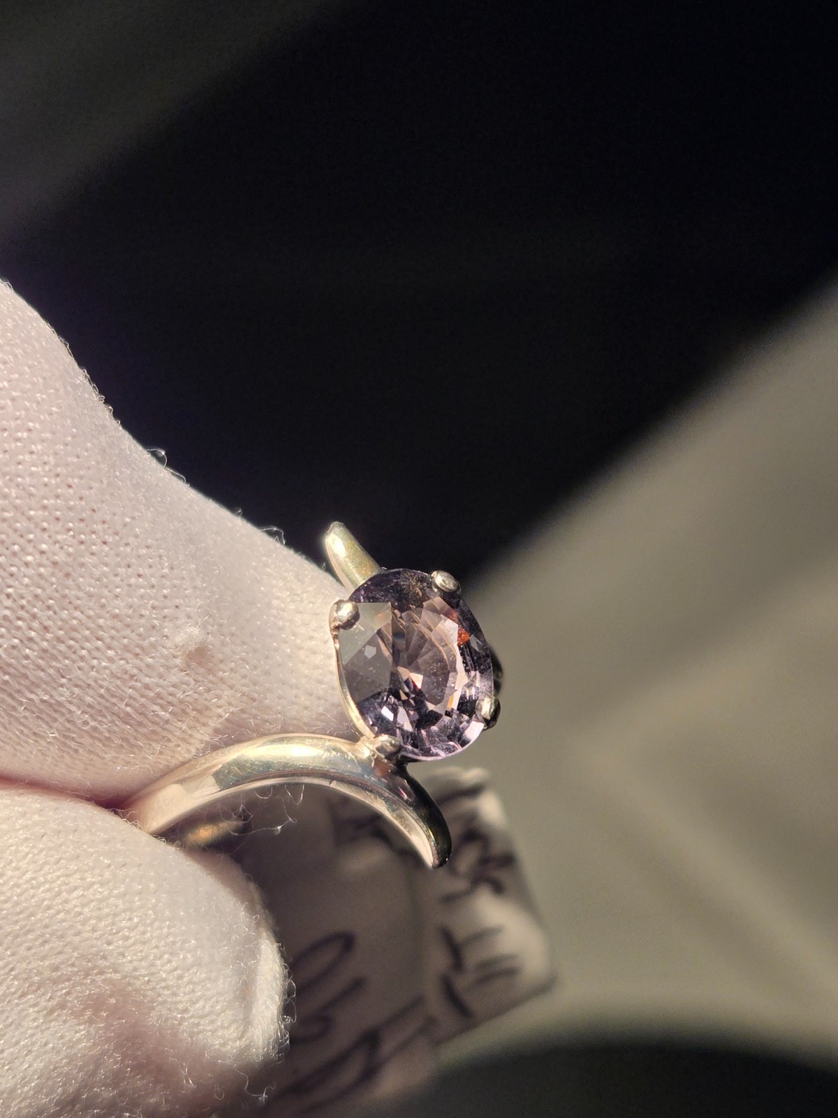 1.41CT NATURAL TITANIUM SPINEL RING!!! RICH PURPLE BLUE/COLOR SATURATION/LUSTER!