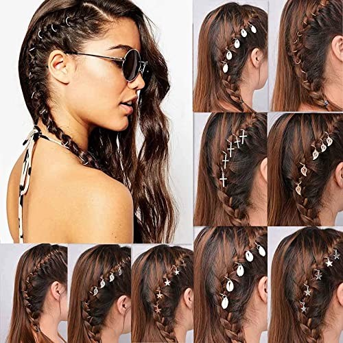 100 Pieces Hair Jewelry for Women Braids, 20 Pieces Loc Jewelry Style B