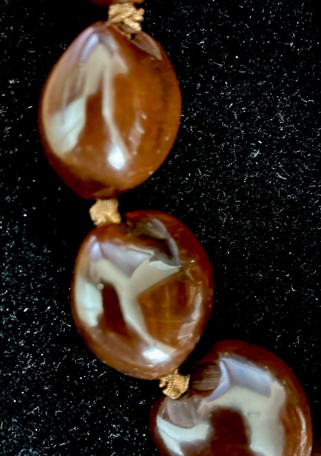 Large Wood Beaded Necklace And Braclet Set
