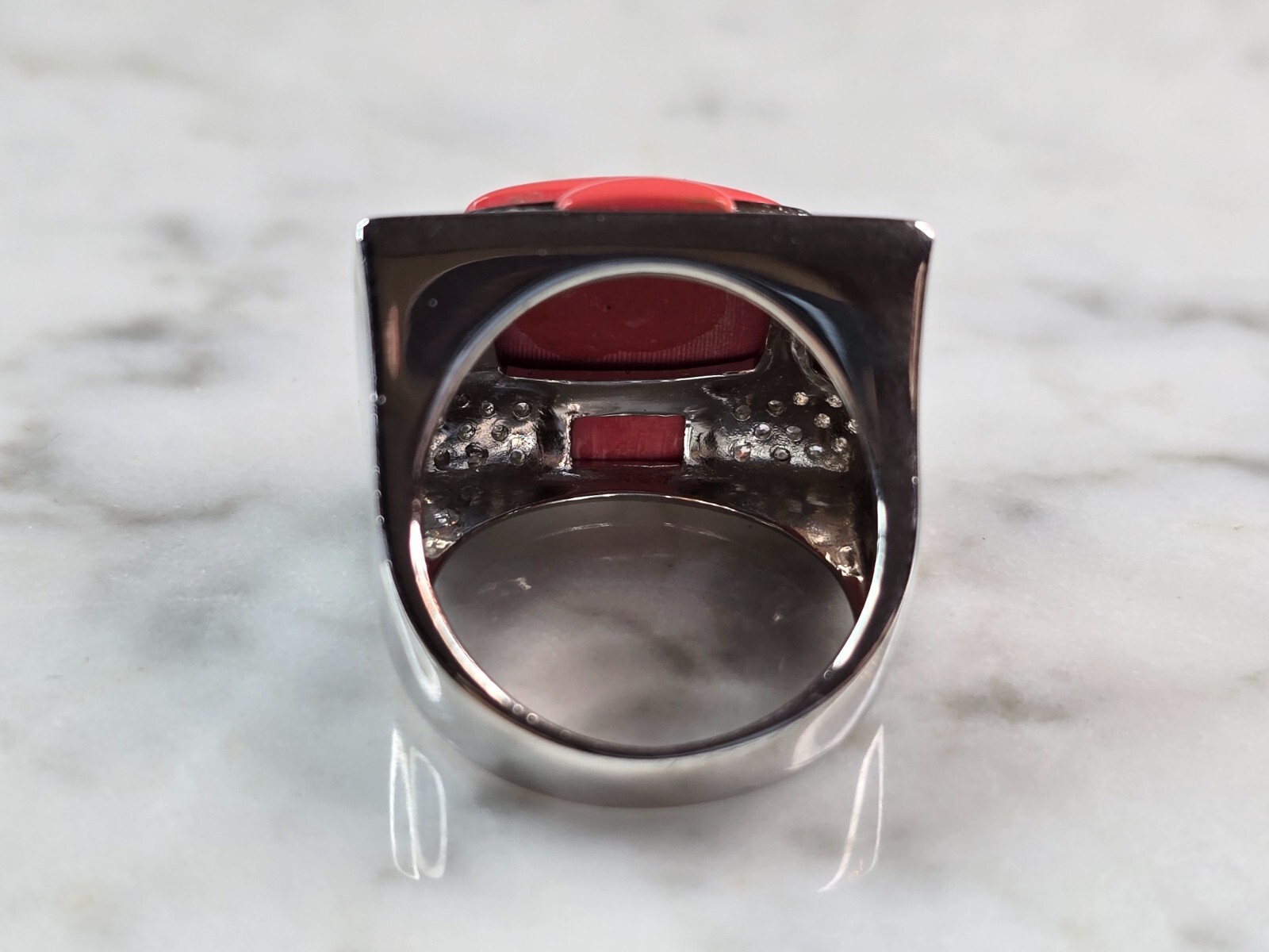 Womens Vintage Estate Sterling Silver Modernist Ring 12.0g E1882