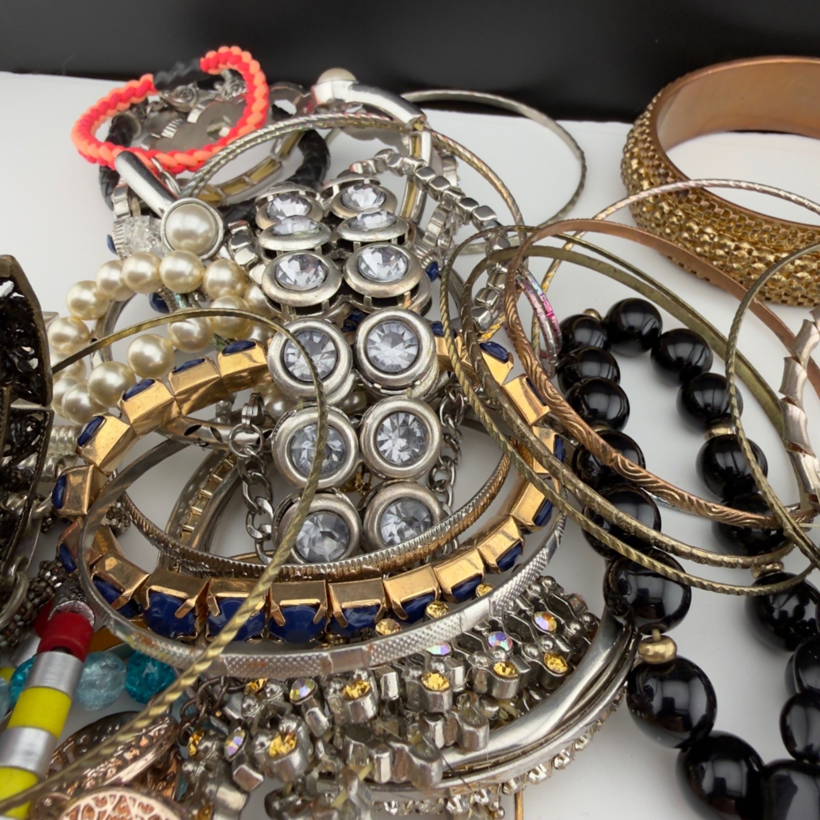 Mixed Bracelet Lot Wear Repair Repurpose Harvest Only Bangle Bead Wire Stretch
