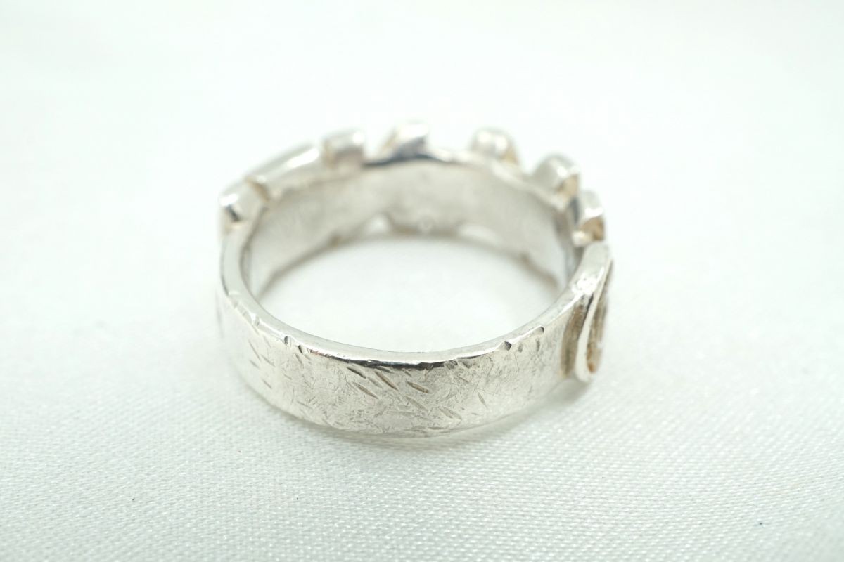 CHANEL Ring 7.0 US Round Logo 00T Silver plating Accessory 6636j