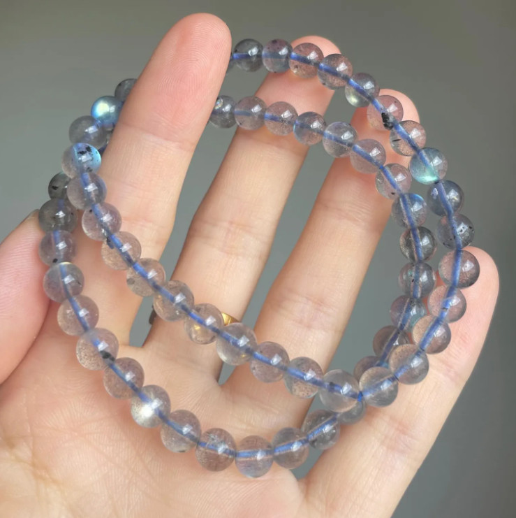 Natural Moonstone Crystal Bracelet 6-7mm Moonstone Beads Healing Crystal Gift