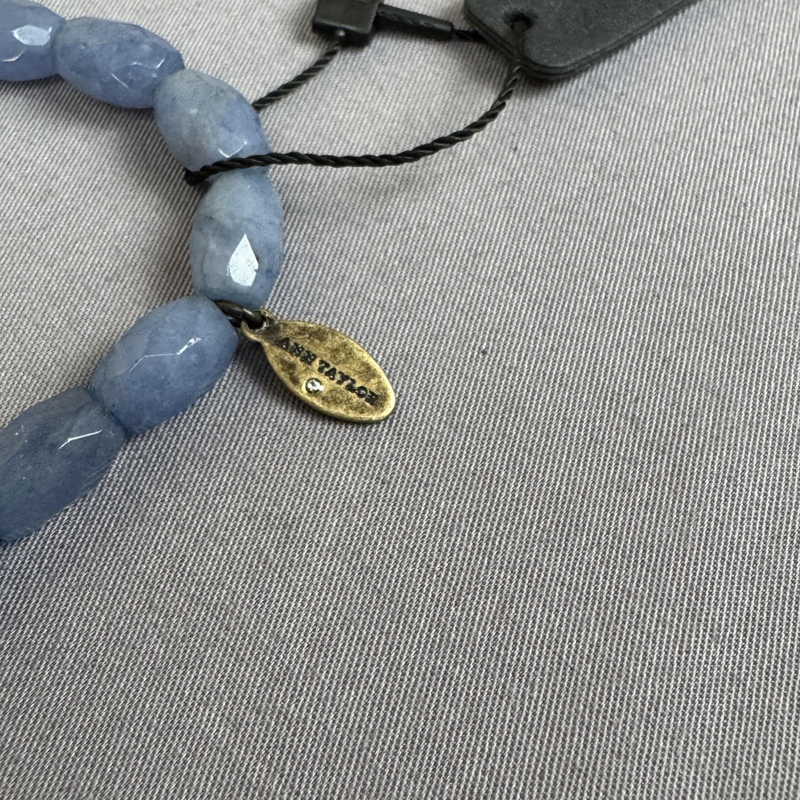 Ann Taylor Bracelet Blue Faceted Beaded Charm Stretch Womens 8 In Jewelry