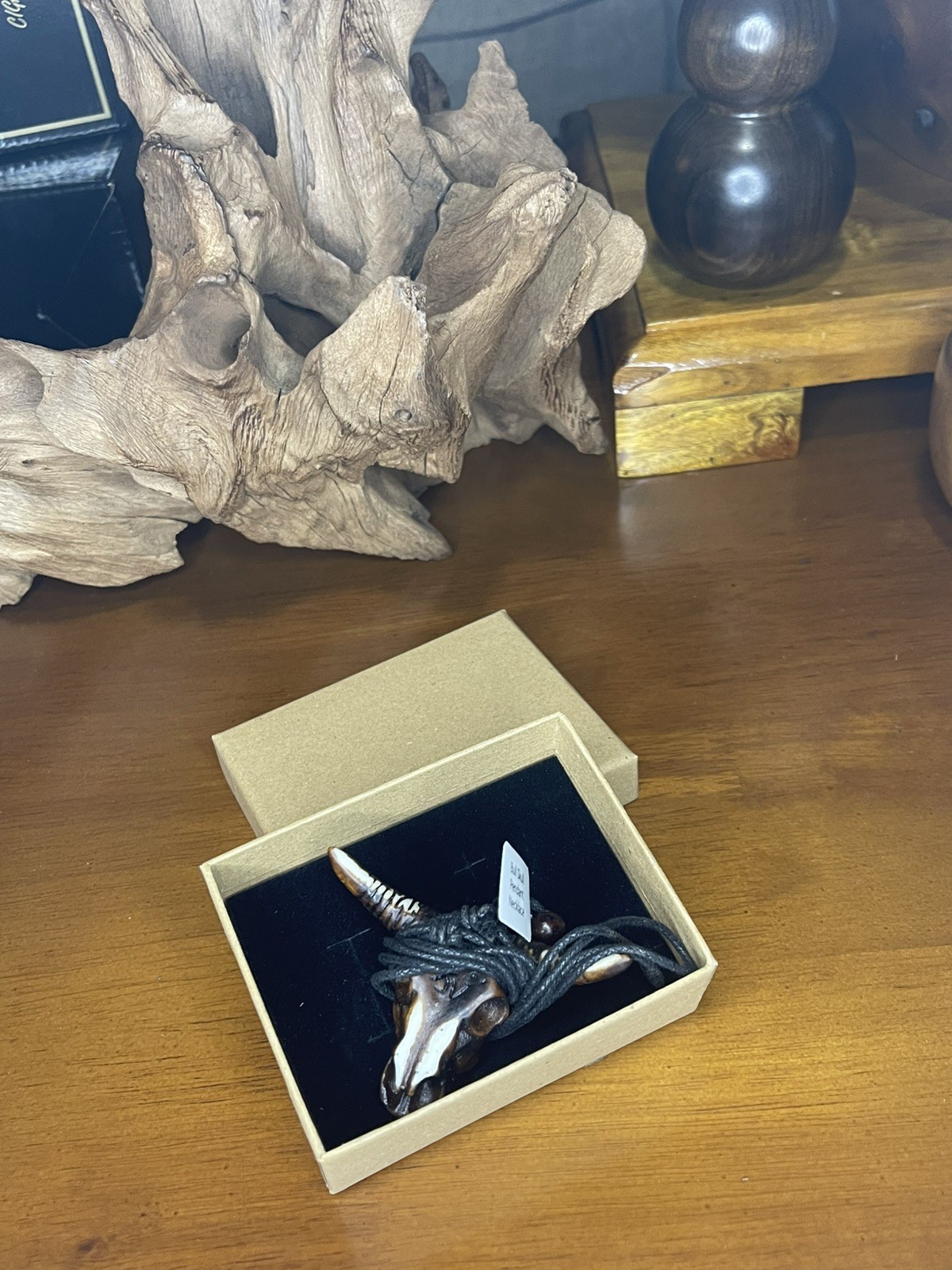 Brand New – Vintage Western Tribal Bull Skull Pendant Adjustable Necklace Cord @