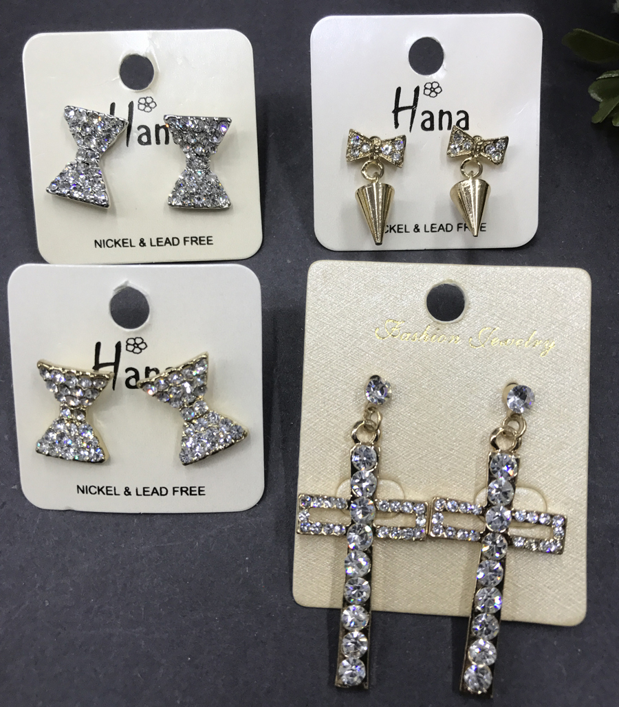 Wholesale high quality Jewelry lot 10 pairs crystal rhinestone stud Earrings