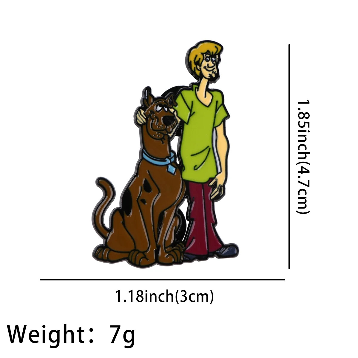Scooby Doo and Shaggy Cartoon Characters Enamel Metal Pin