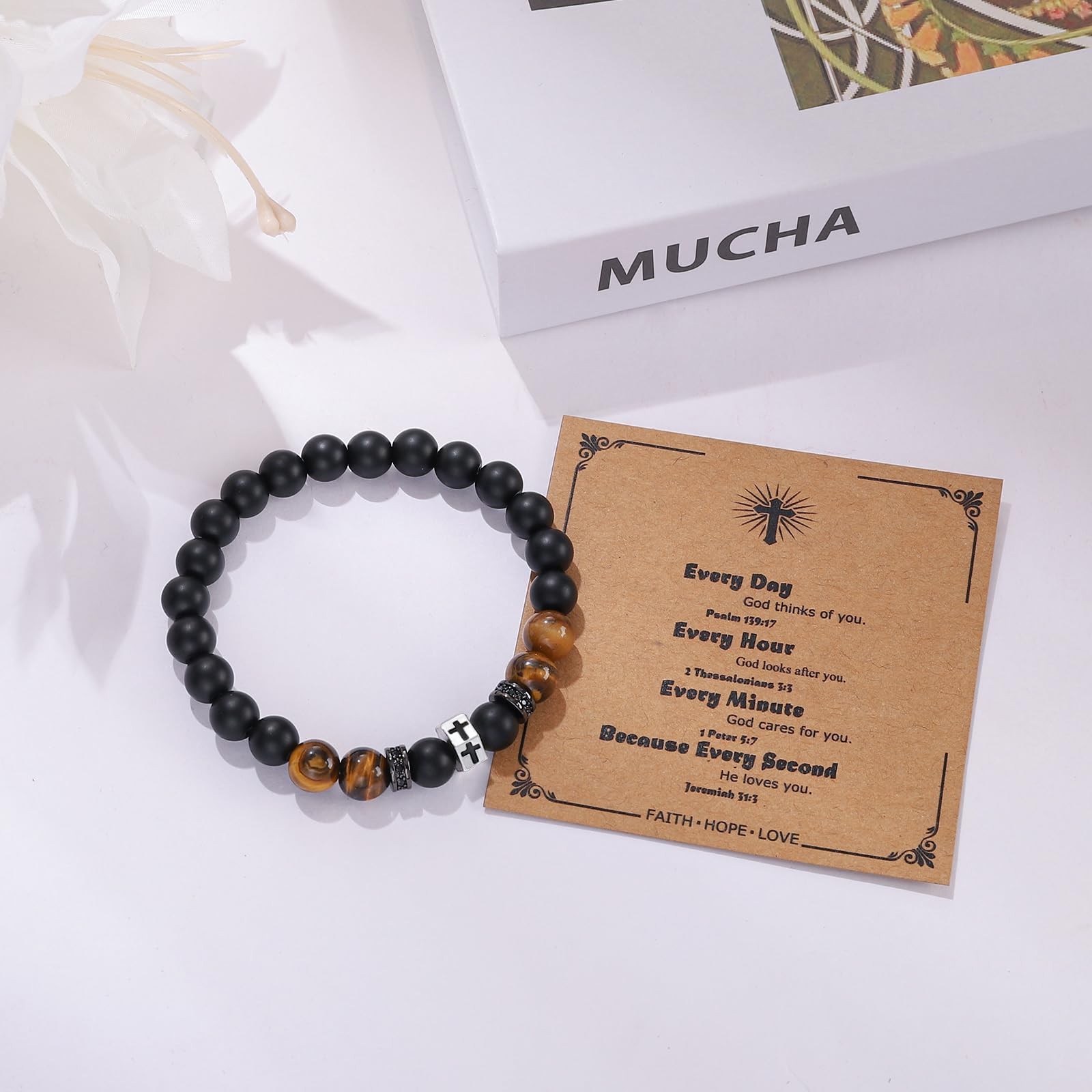 Cross Bracelet for Men Gift for Friend Birthday Anniversary Christmas Christi…