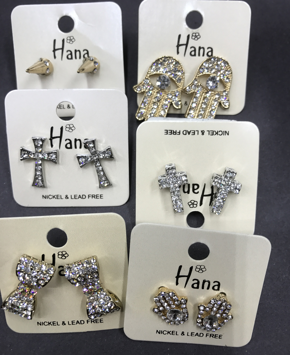 Wholesale high quality Jewelry lot 10 pairs crystal rhinestone stud Earrings