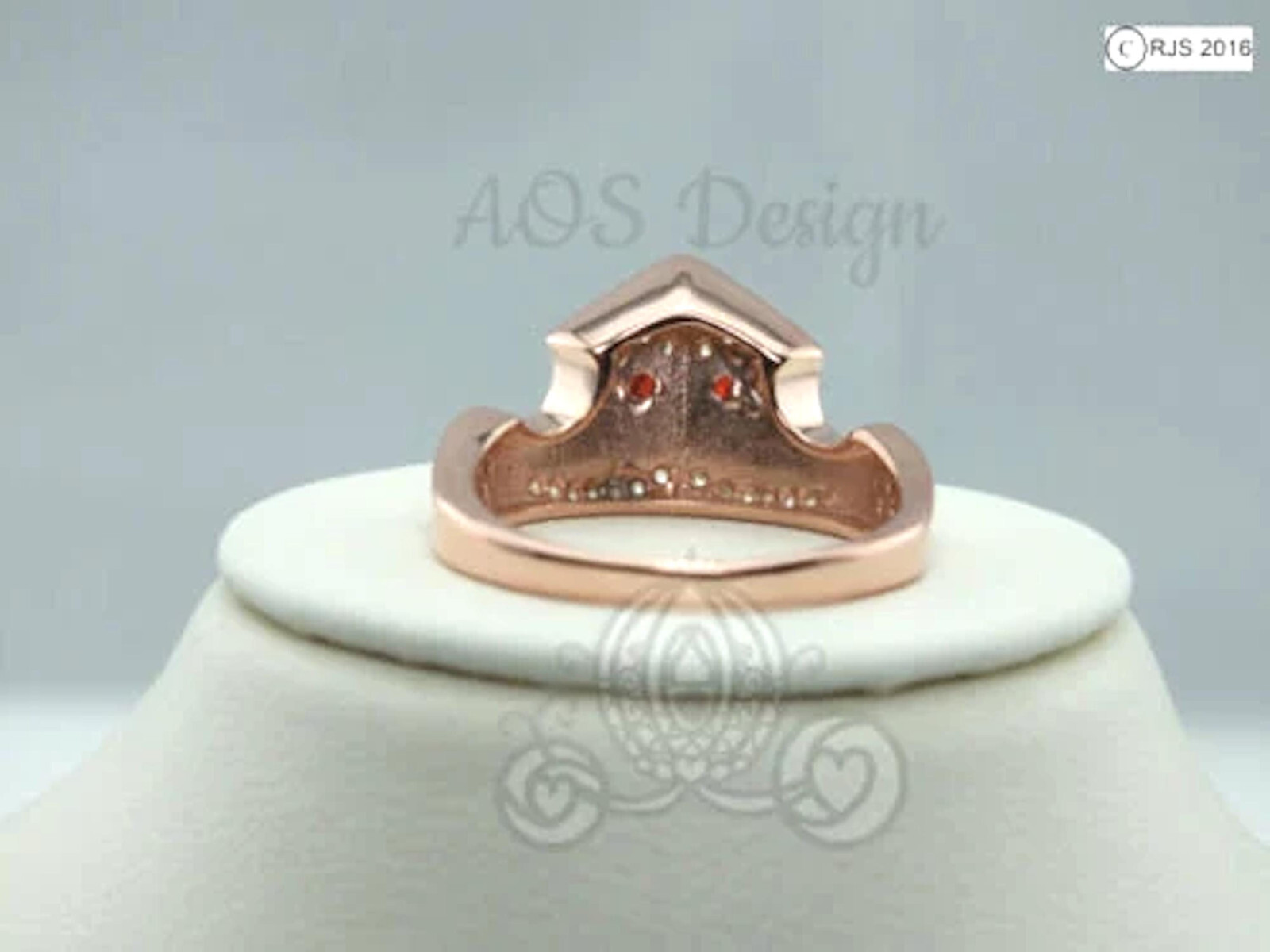Aurora Sleeping Beauty Ring Rose Gold Tiara Princess Disney Crown Maleficent