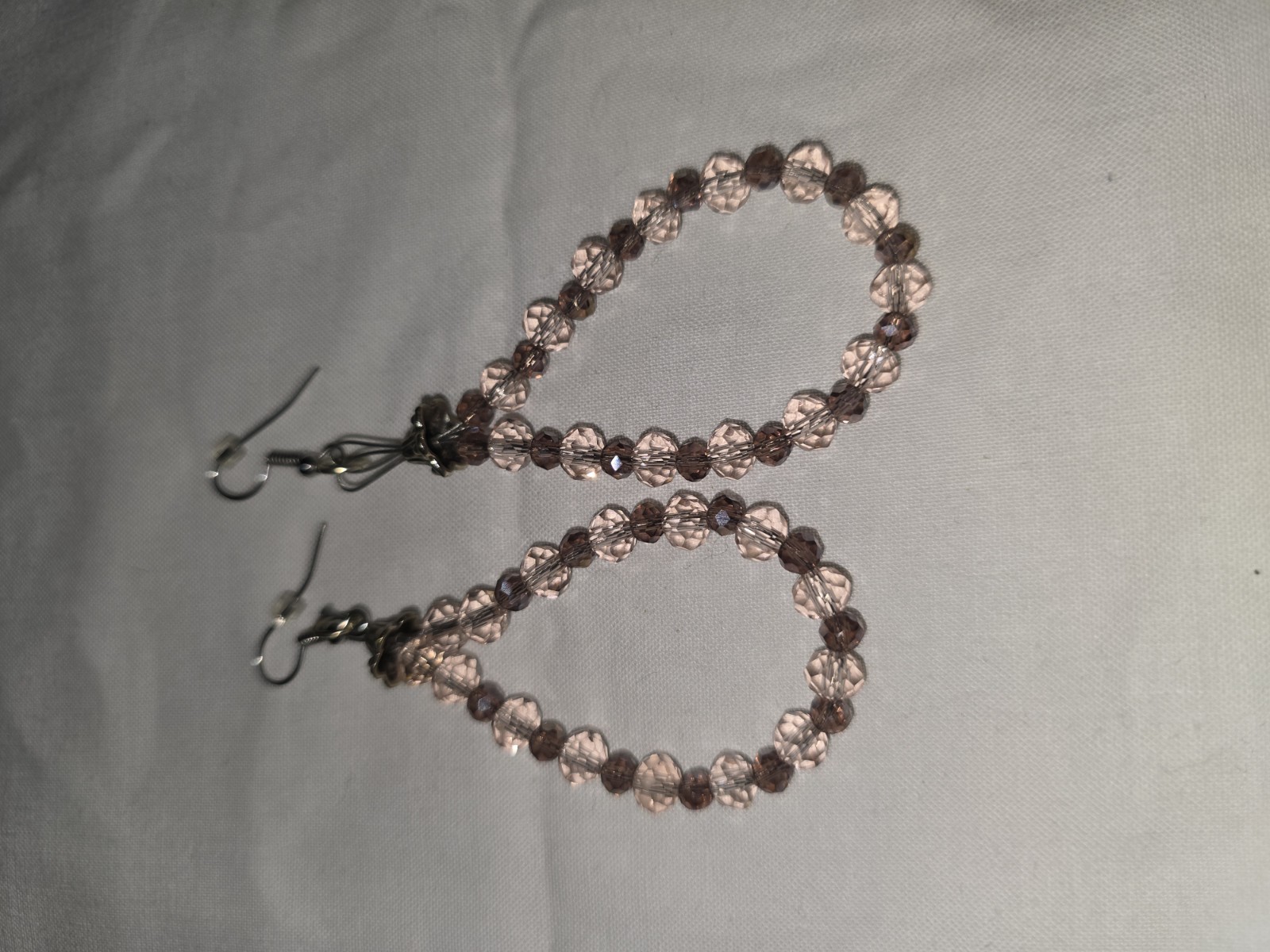 Sparkly earrings for women , shiny beads handmade