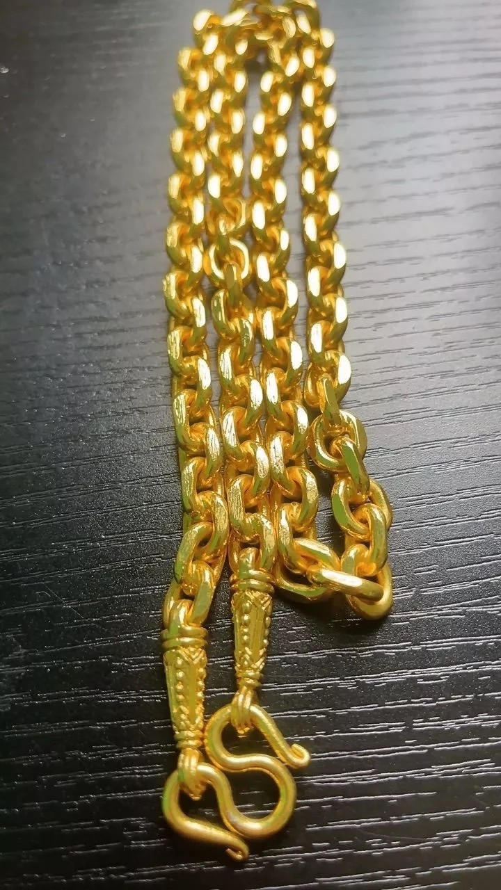 K8 Necklace 24k Gold Plated Men Women Jewelry Weight 15 Baht 26″ Kochakrit New