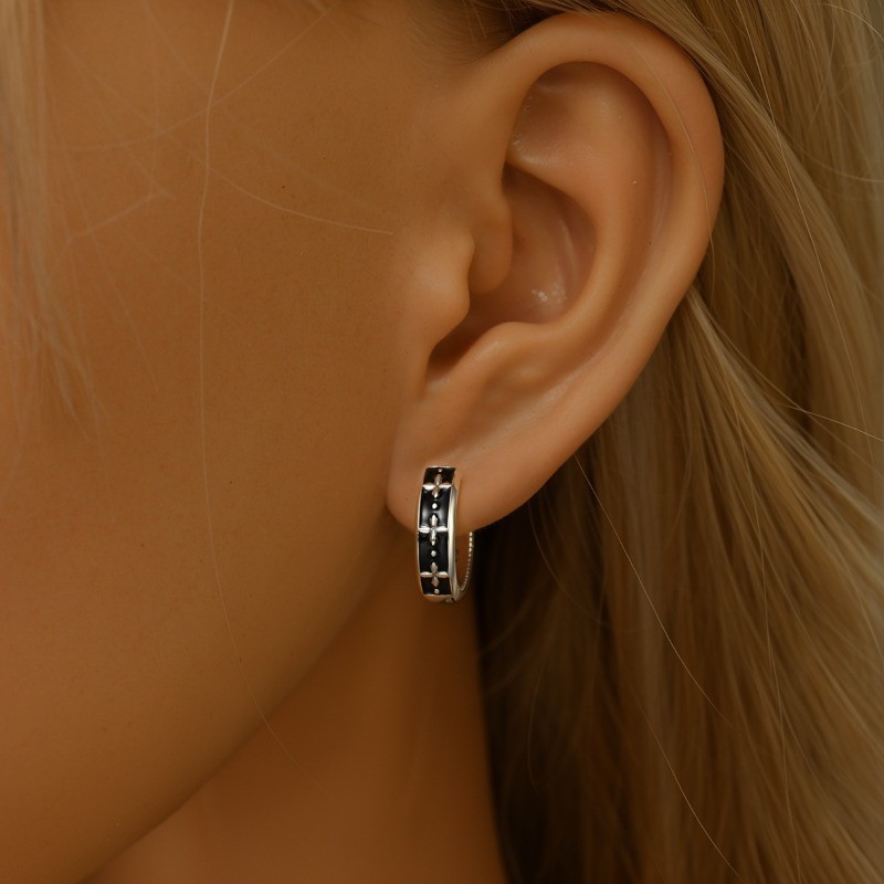 PANDACH 925 Sterling Silver Retro Classic Hoop Earrings For Women men Jewelry
