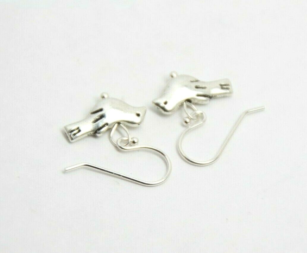 Bird Charm Earrings .925 Sterling Silver hooks pewter charms 3/4″ Tiny Birds