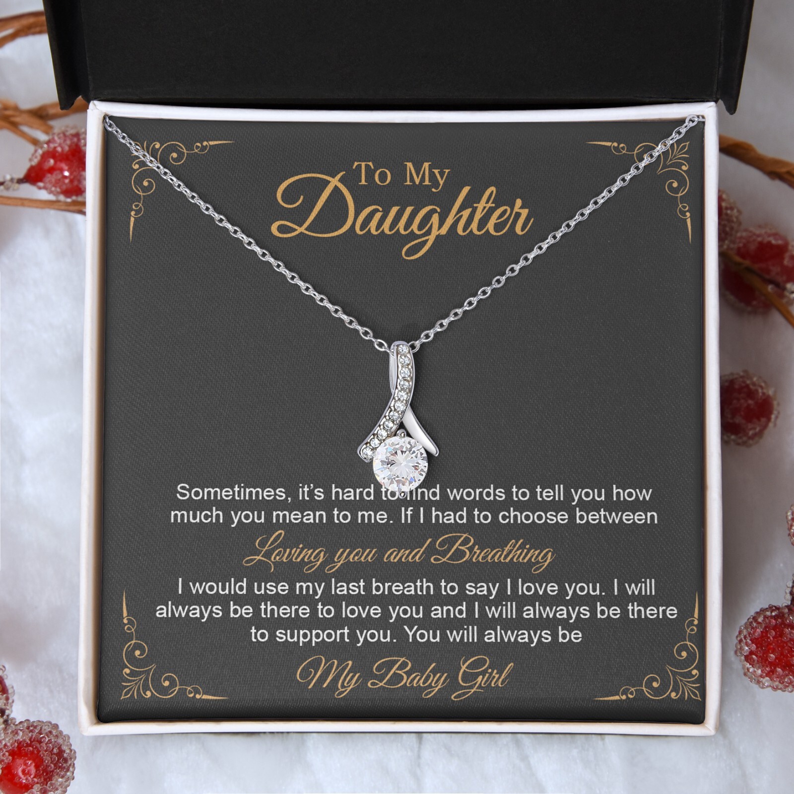 To My Daughter Necklace, Gift to My Daughter, Graduation Gift for Daughter