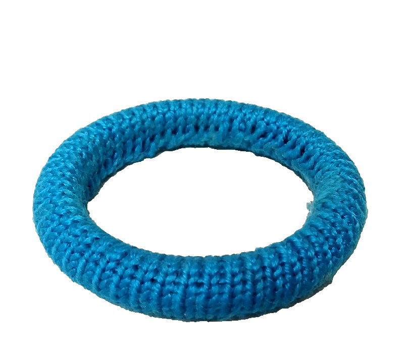 Set of 3 Vintage Woven Wrapped Sweater Bangle Bracelets Teal, Green & Gray