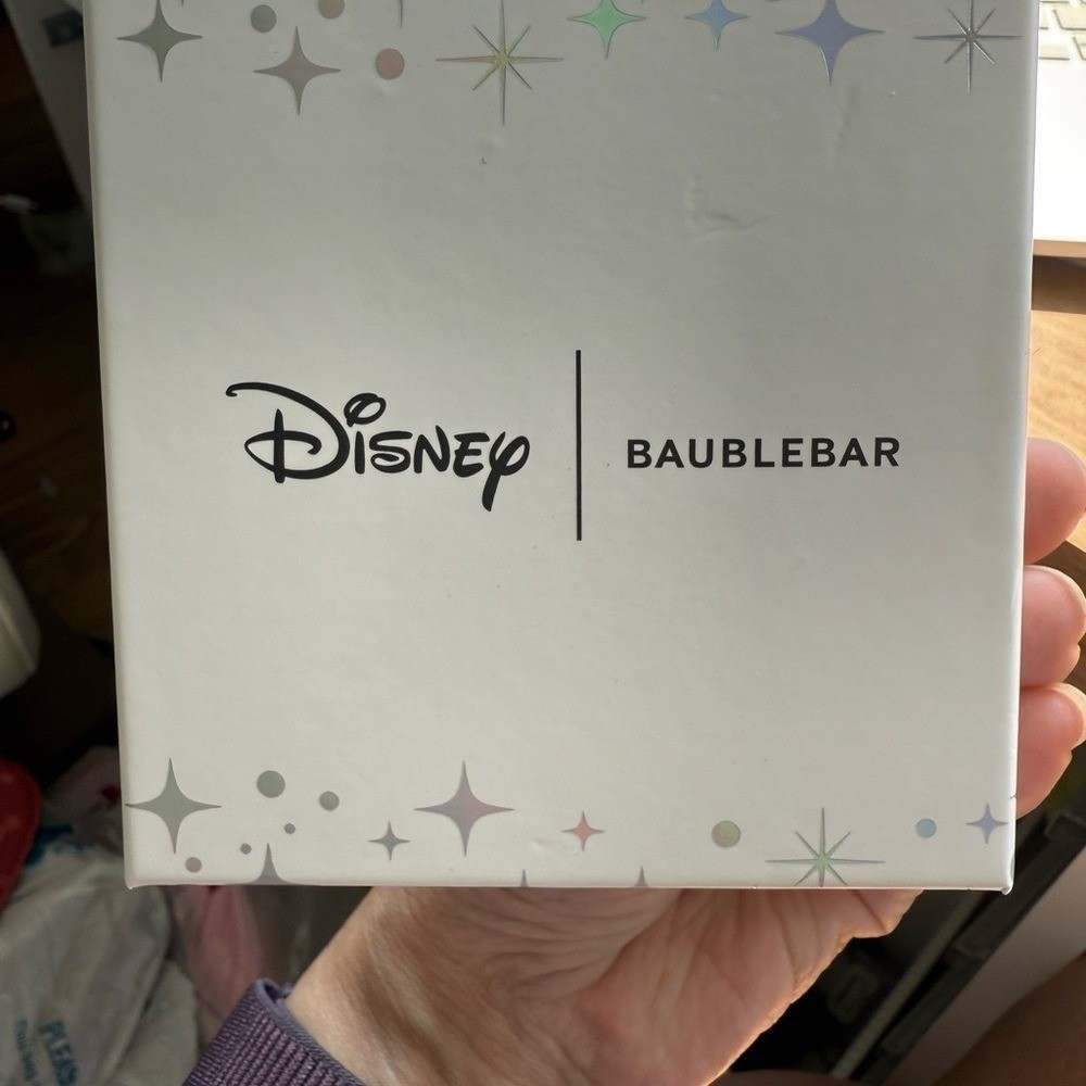 Disney BaubleBar Beauty and the Beast Belle Chip Earring Set Gold Tone Enamel