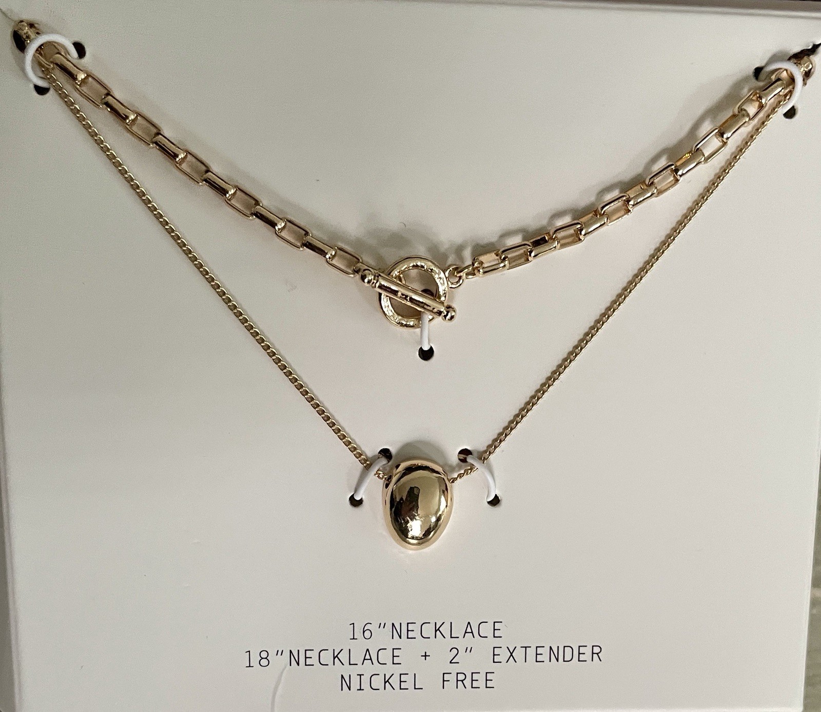 LEITH NWOT 16” Goldtone NECKLACE Nickel Free With Extender