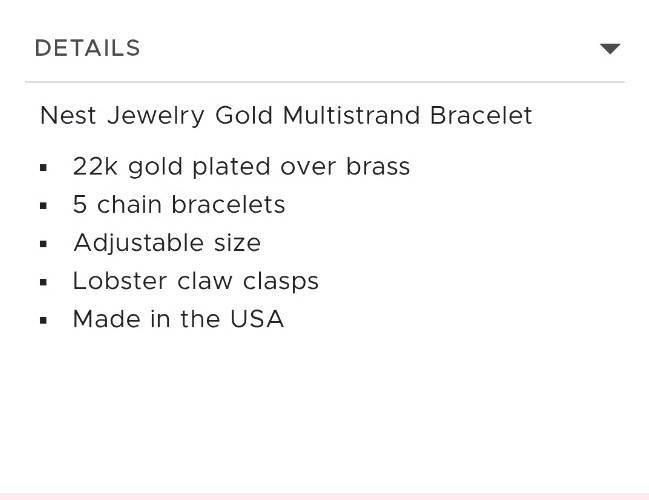 Beautiful! 22k Gold plated Nest multi chain Bracelet | Neiman Marcus (orig $195)