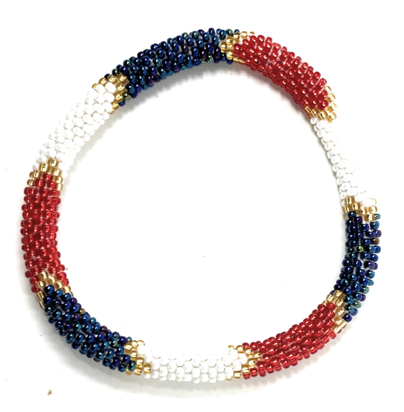 Global Marketplace Fair Trade Roll Over Bracelet – American Flag Style 3 Medium