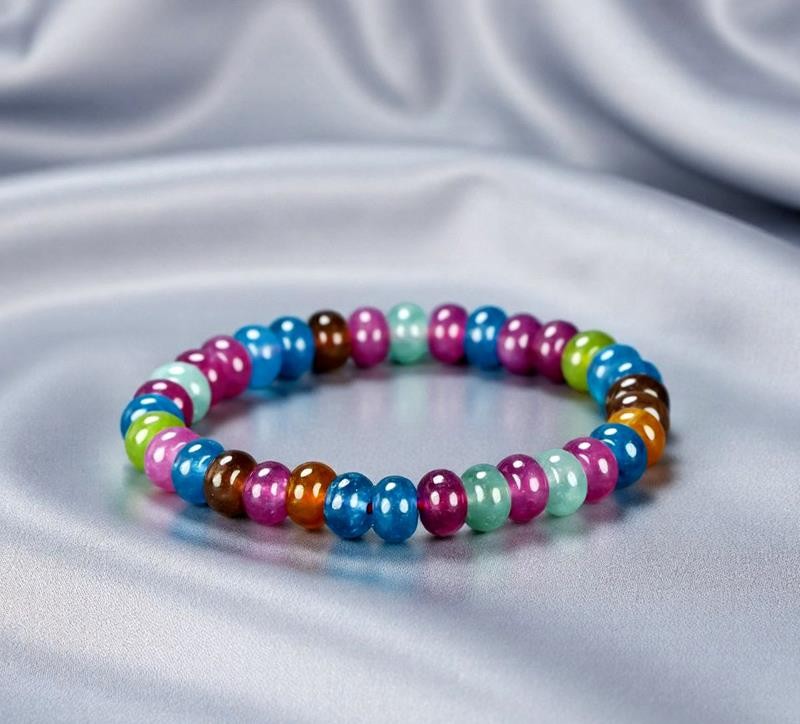 Girl Grandma Mothers Lady Women Tourmaline Beads Bracelet Jewelry Gift Box DD157