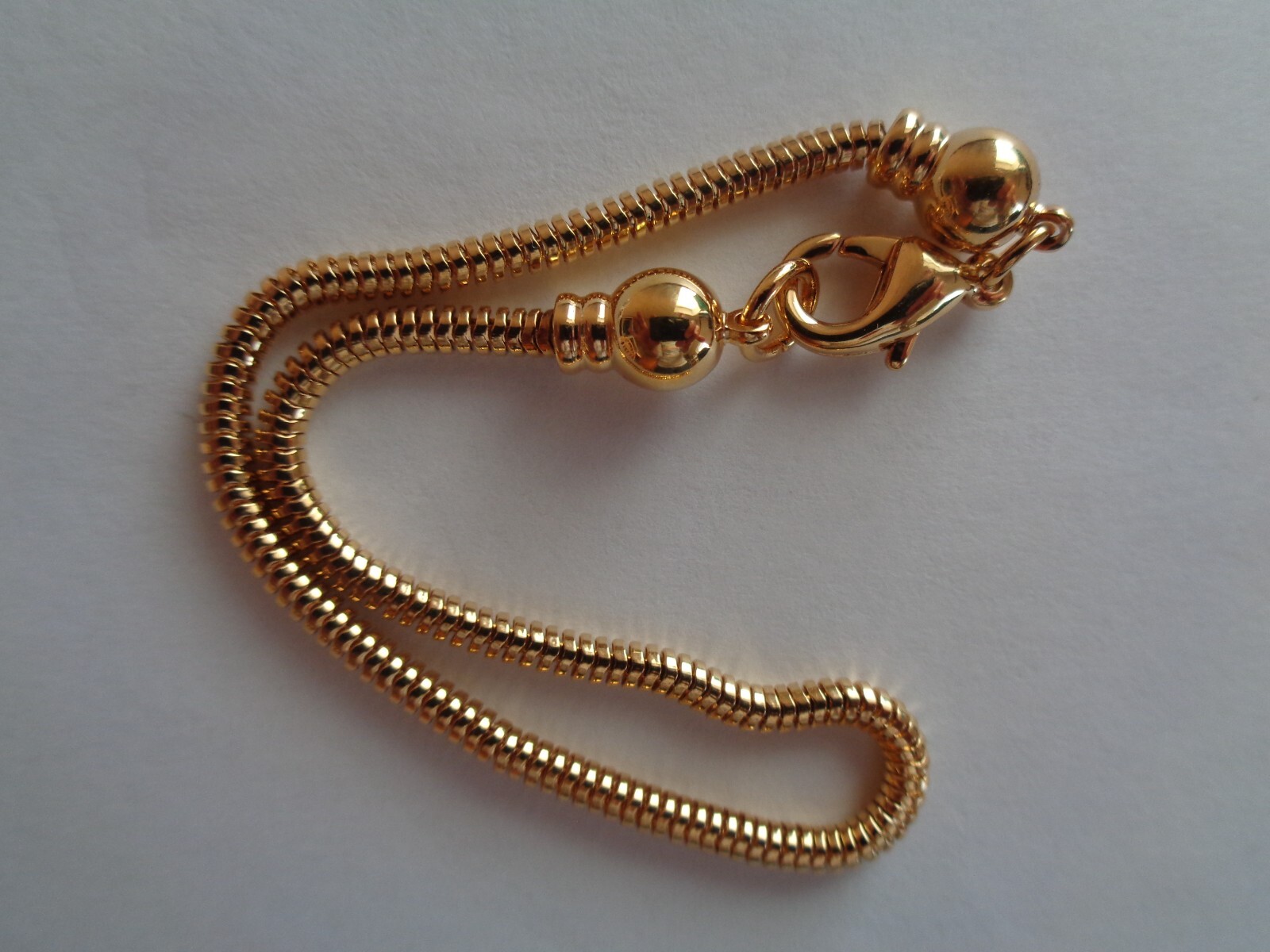 Dione® Easy-On Chain, silver-plated brass, 6.5 to 8.5 inch snake chain
