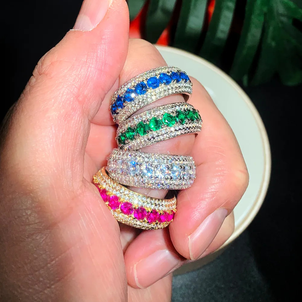 High Quality lced Out Bling Cz Men ‘s Ring Jewelry Luxury Full CZ Fashion Rings