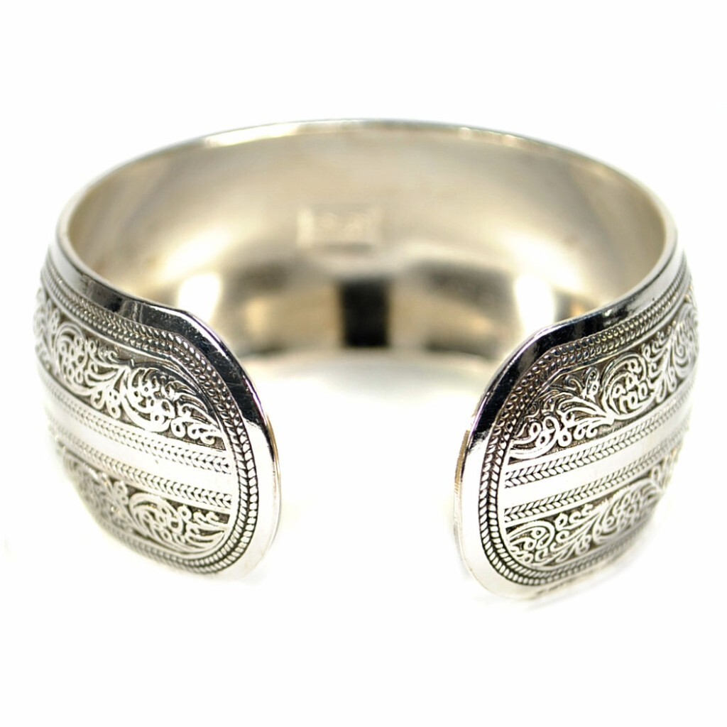 SILVER TONE METAL CUFF FILIGREE Nepal Tibetan Gypsy Style NEW Bangle Bracelet