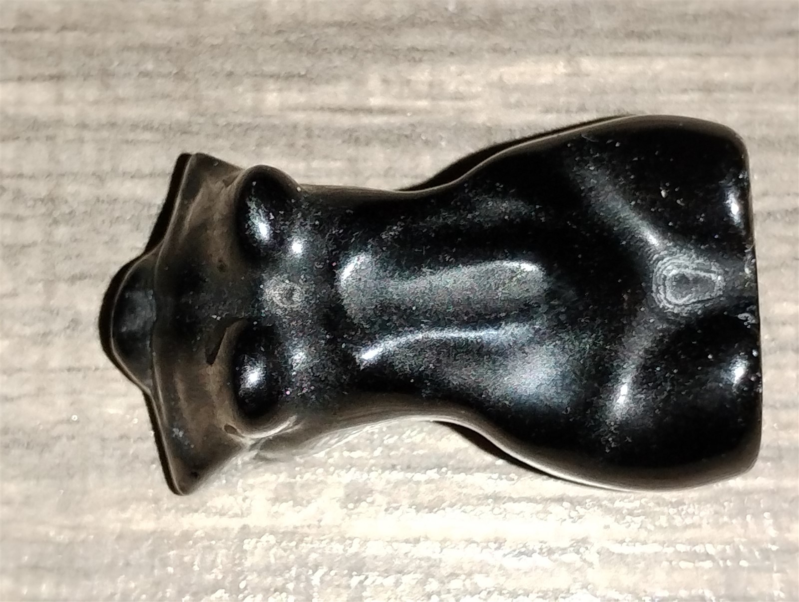 Black Obsidian Female Torso Stone 1.5″ (Inches) Tall 18.3 g Carved Model Woman