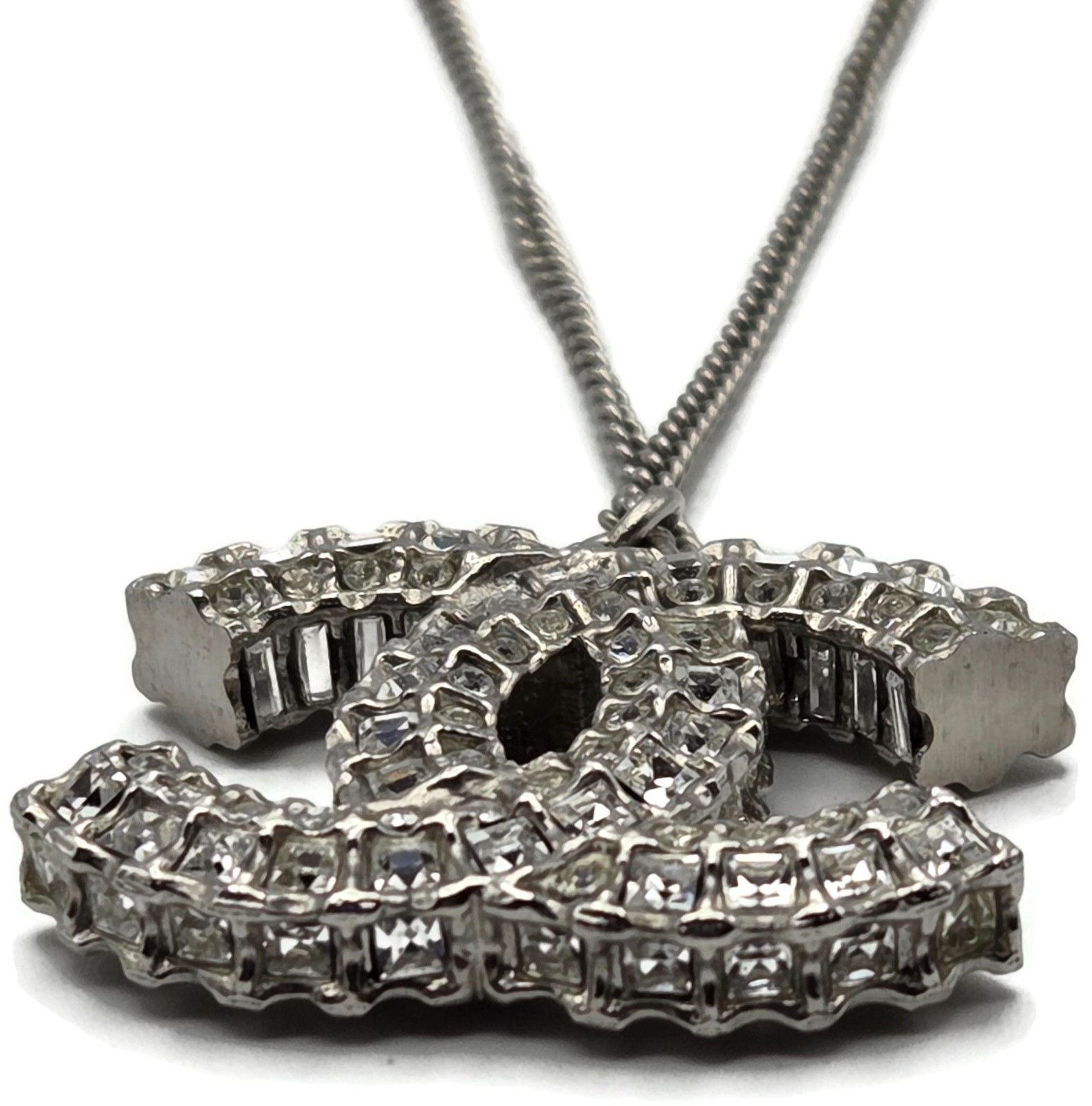 CoCo Chanel Crystal Pendant Necklace Chanel France Vintage Fashion Jewelry