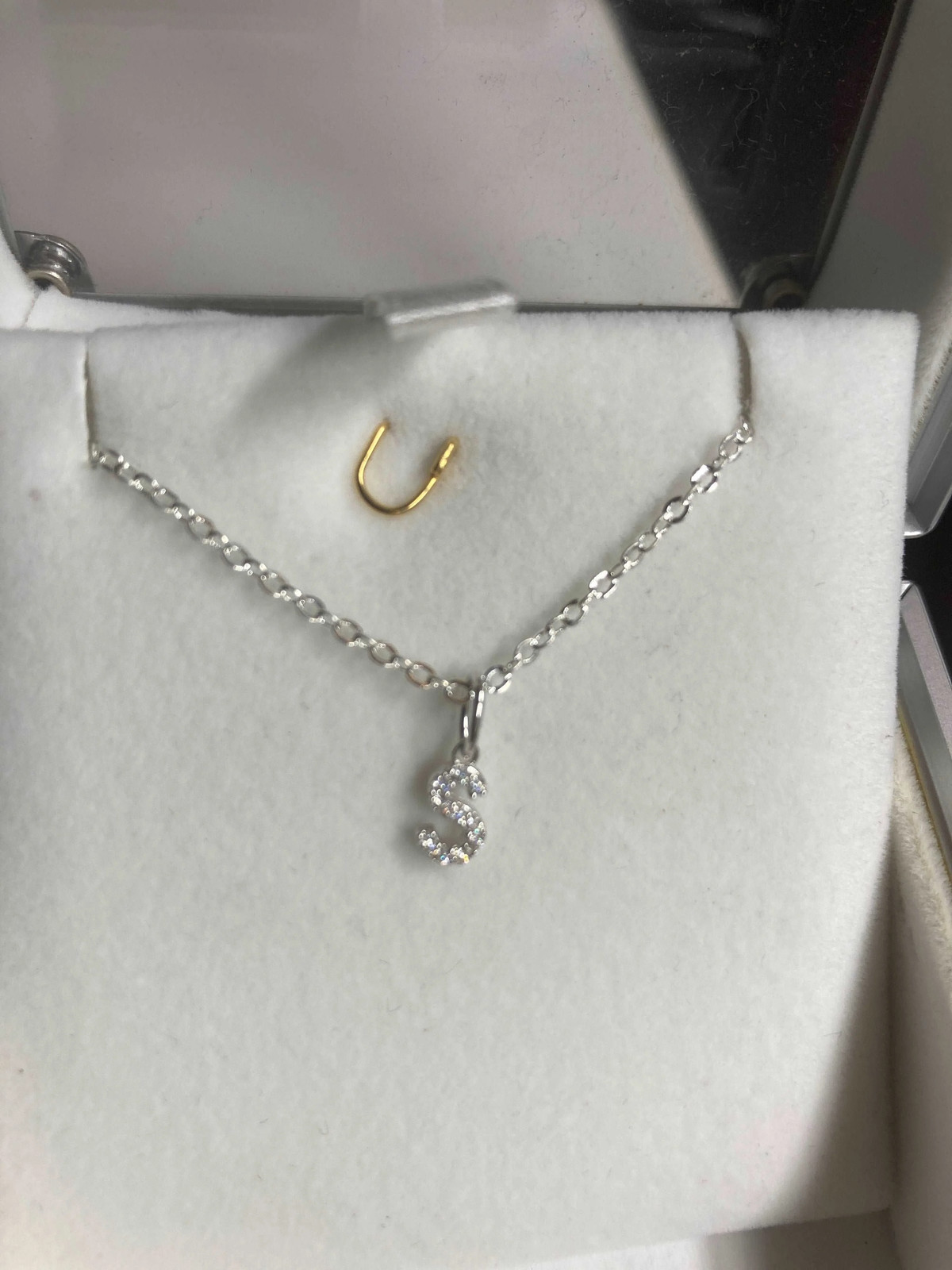 Genuine Moissanite Initial Pendants set in solid Sterling Silver