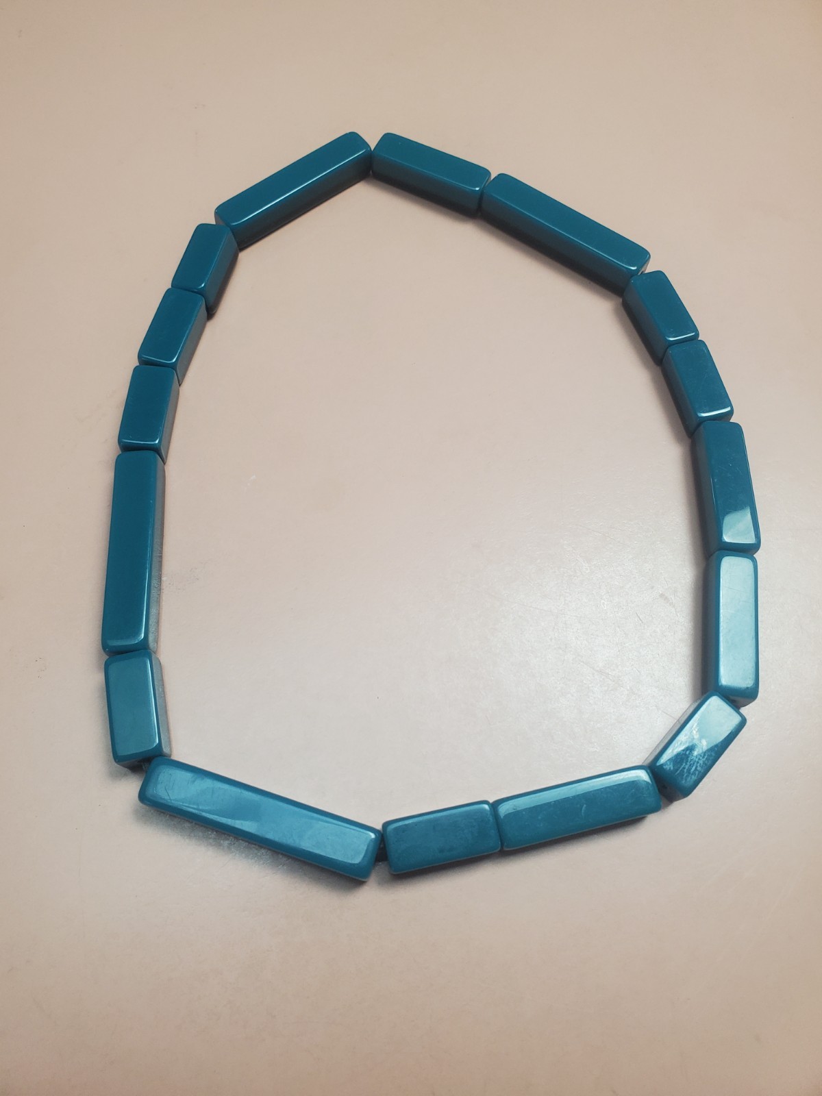 MARNI for H&M Chunky Resin Bead Necklace Black, Teal Blue Statement 2012
