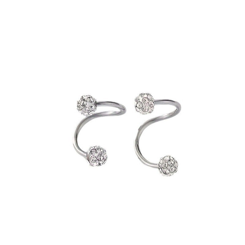 Screw Back S Shaped Hoop Earrings Hypoallergenic For Sensitive Ears Piercing Jew